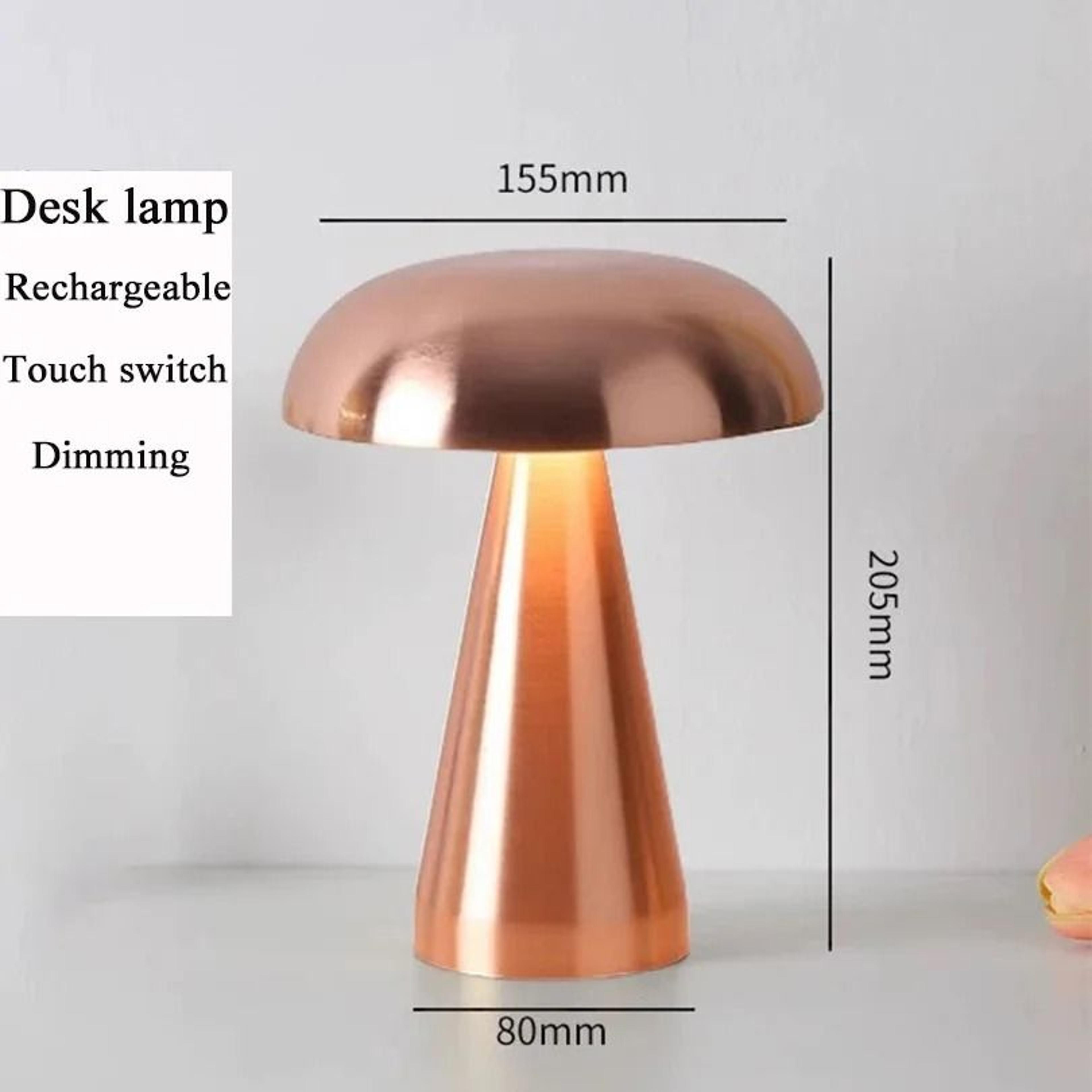 Retro Rechargeable Mushroom LED Table Lamp With Touch Sensor 8