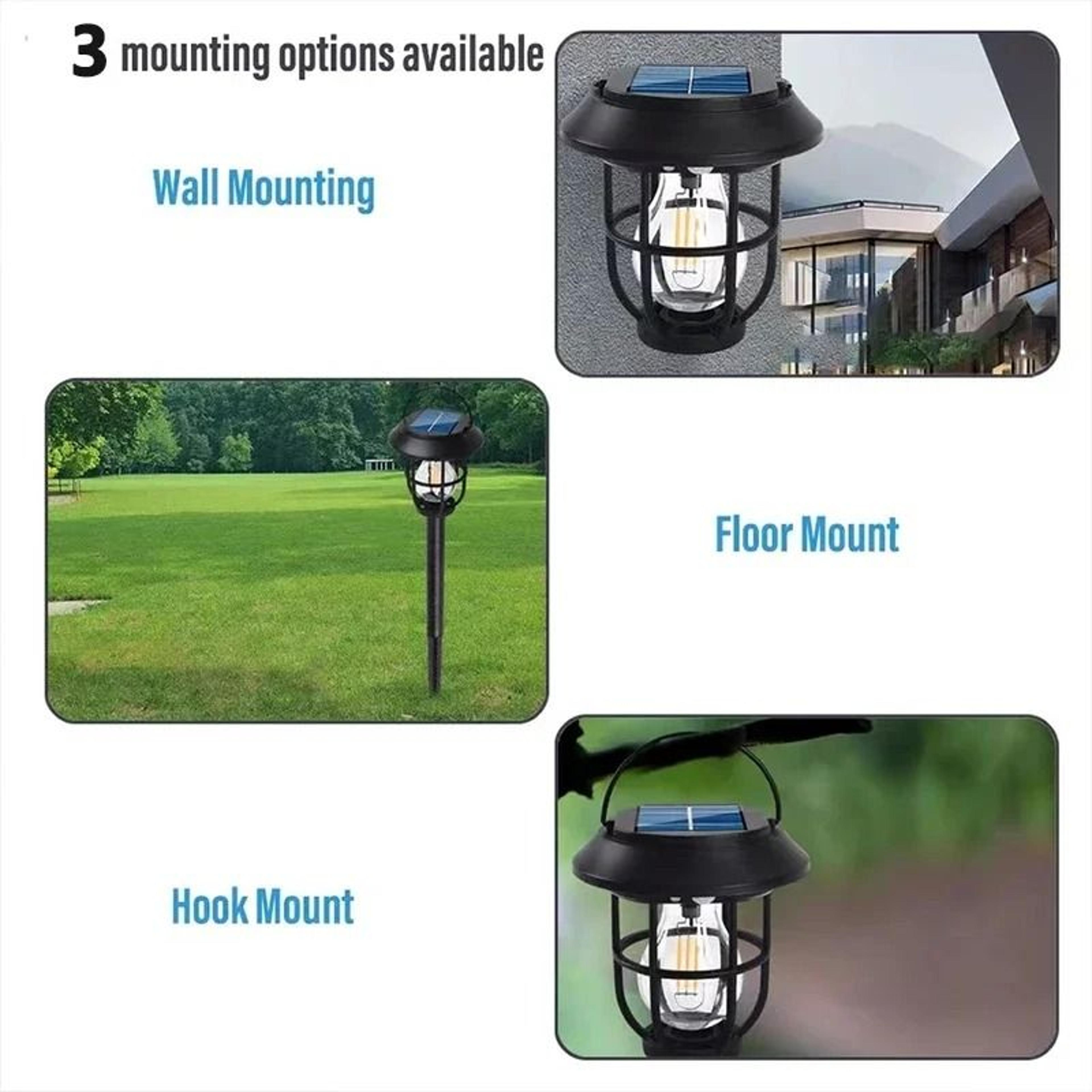 3in1 Outdoor Solar Tungsten Wall Lawn  Floor Lamp LED Motion Sensor Garden Light 1