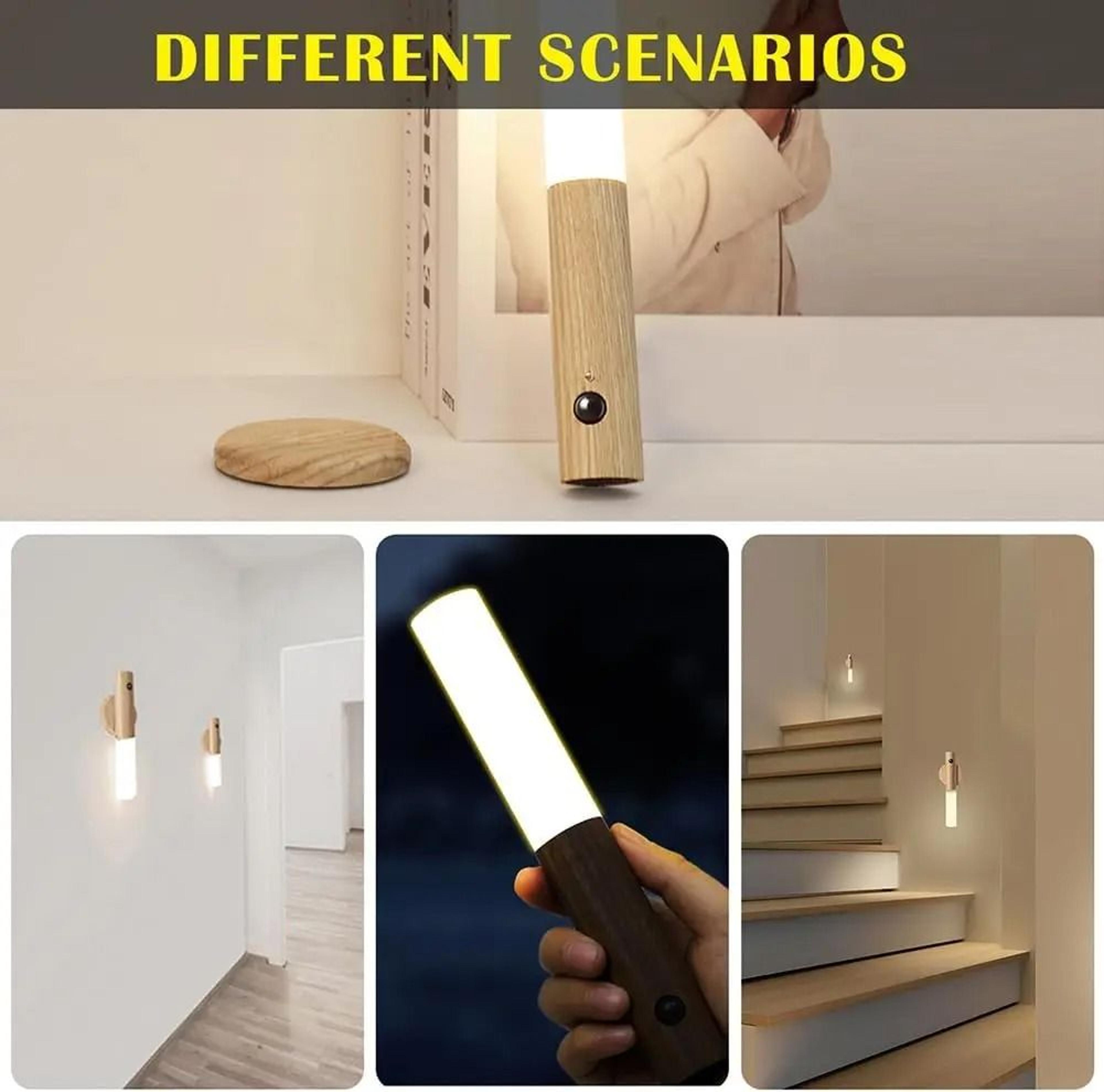 Intelligent USB Rechargeable Human Induction LED Night Light Motion Sensor Wardrobe  Cabinet Lamp 3