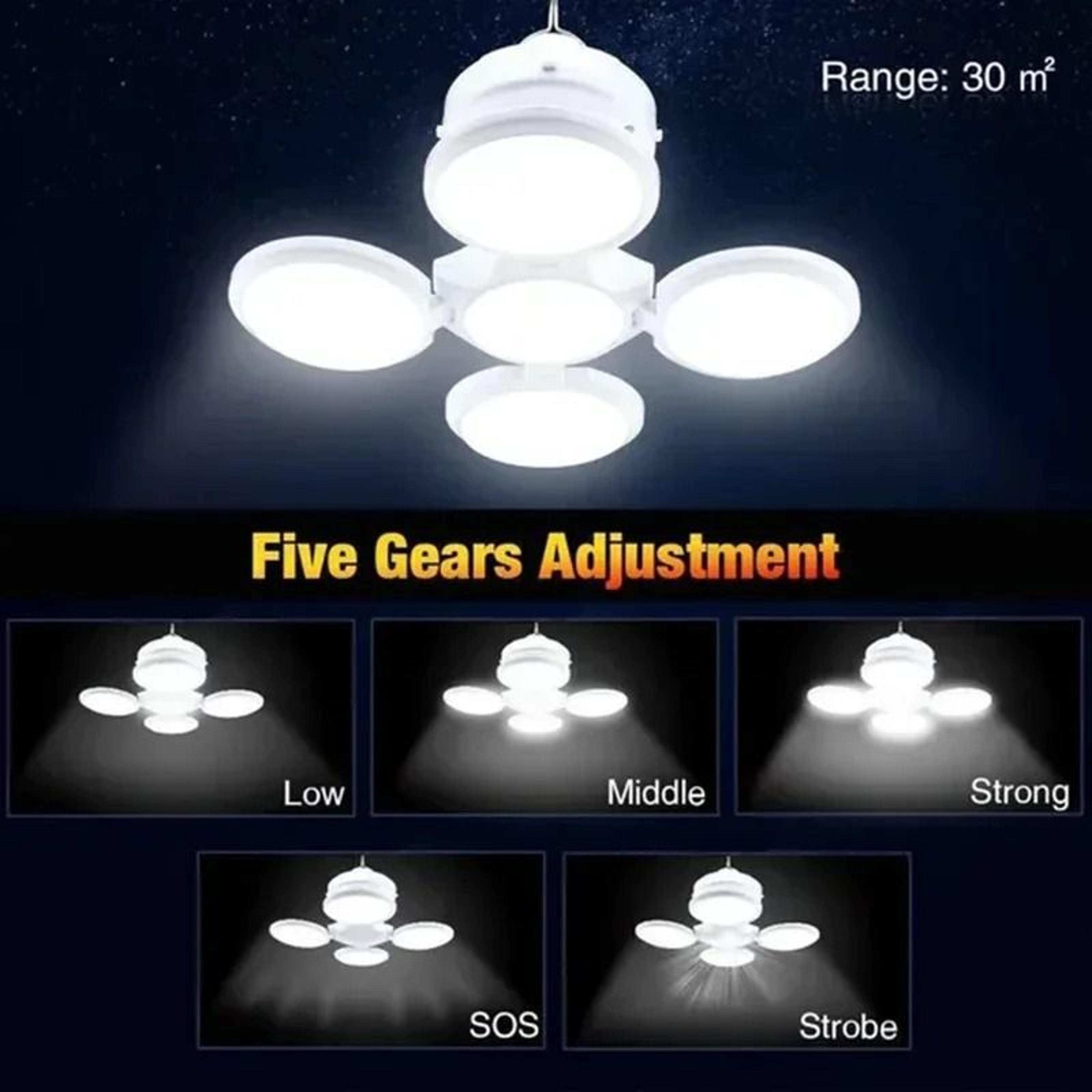 Solar Outdoor Folding LED Light Portable USB Rechargeable Camping Search Torch 5