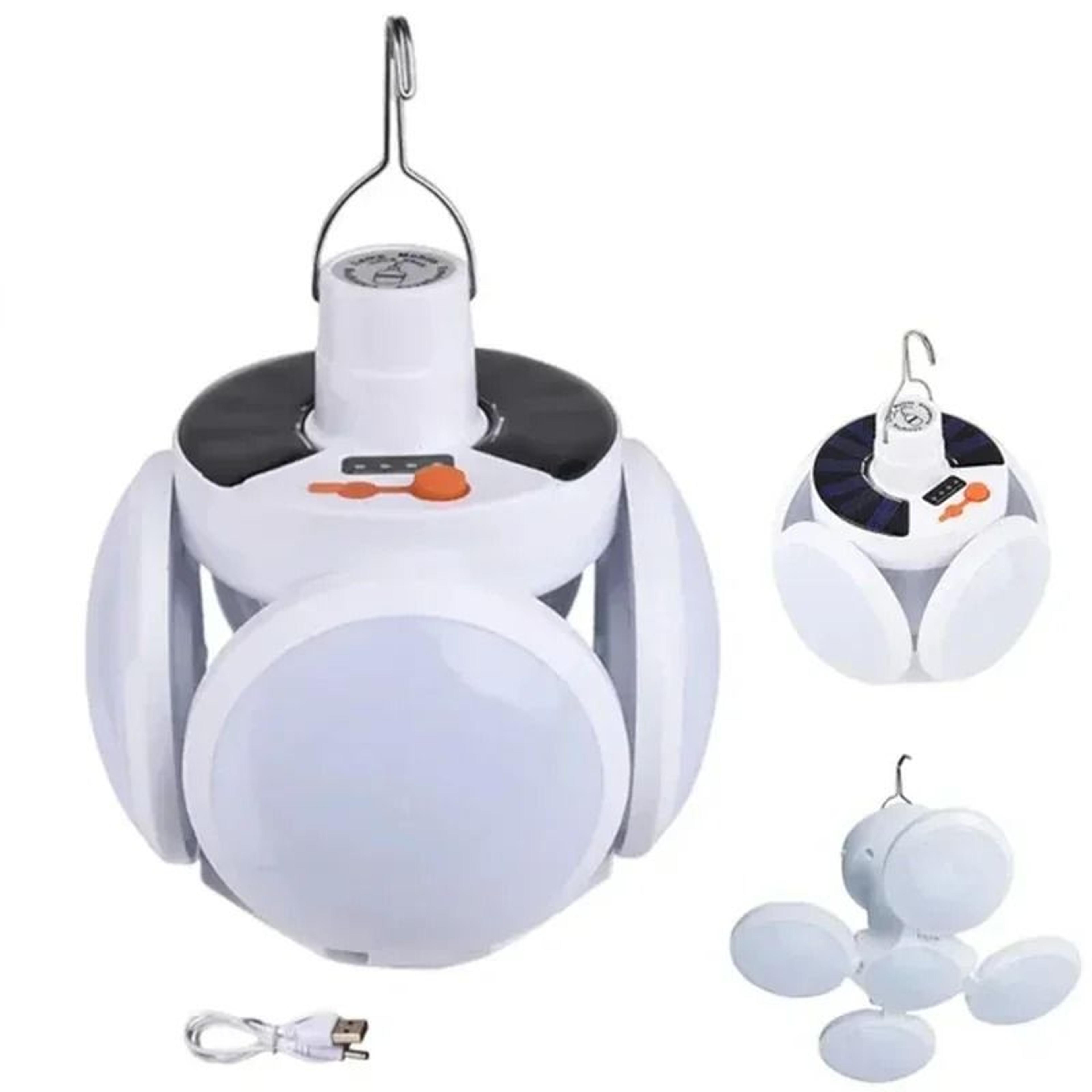 Solar Outdoor Folding LED Light Portable USB Rechargeable Camping Search Torch 6