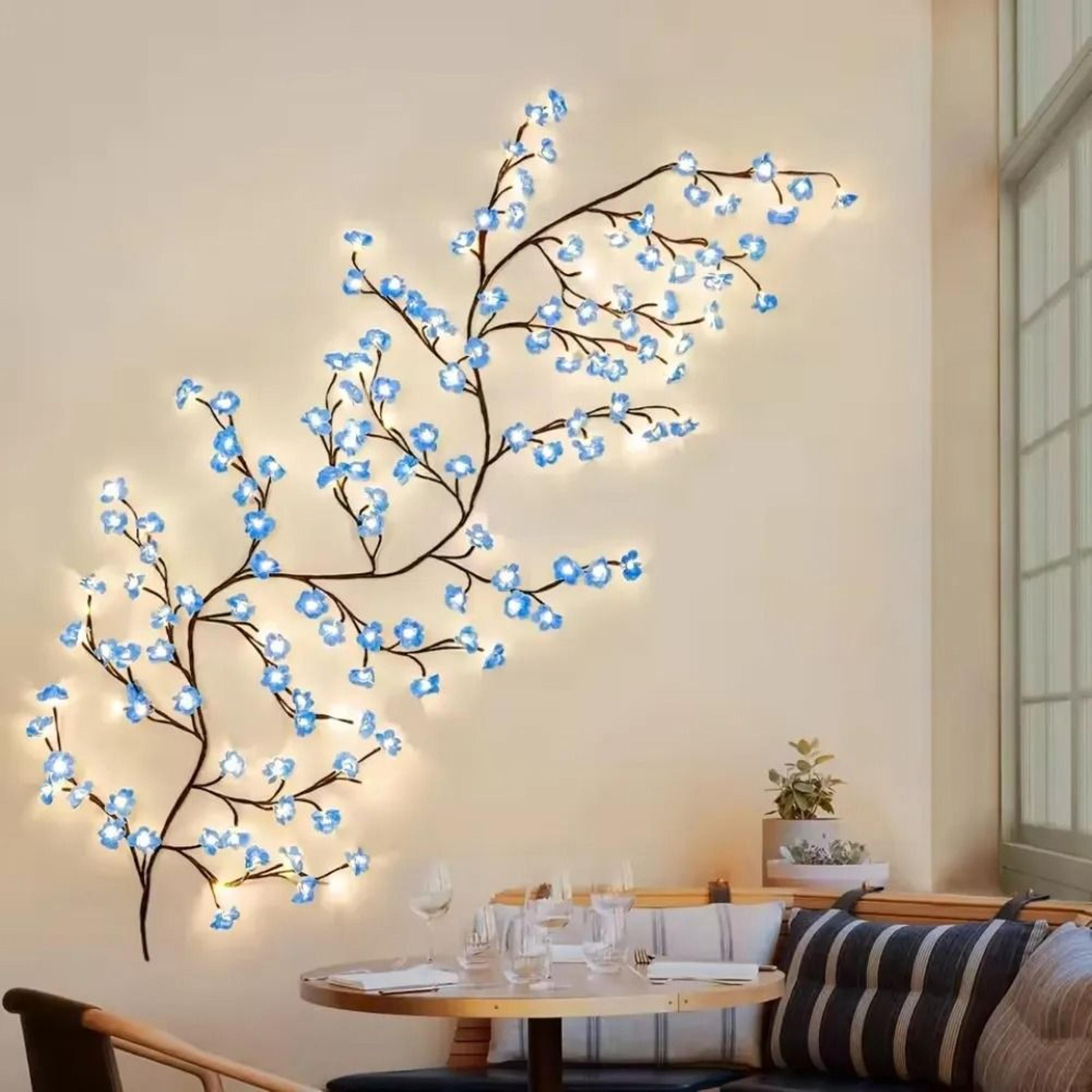 Dimmable USB Cherry Blossom Tree LED Light Artificial Flower Branch Table Lamp 4