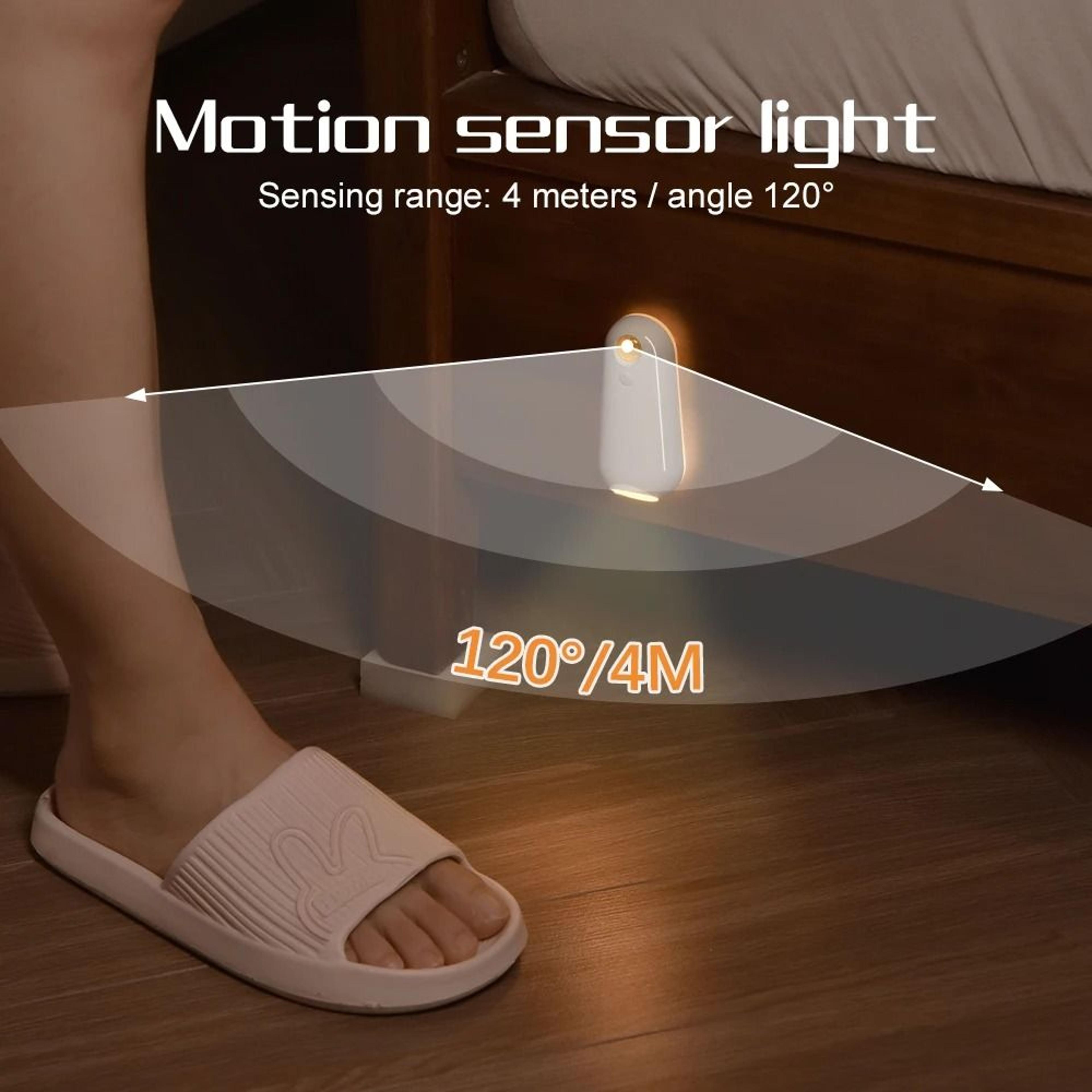 8Color USBC Motion Sensor LED Night Light Dual Sensor Wall Safety Lamp For Hallways  Bedrooms 3