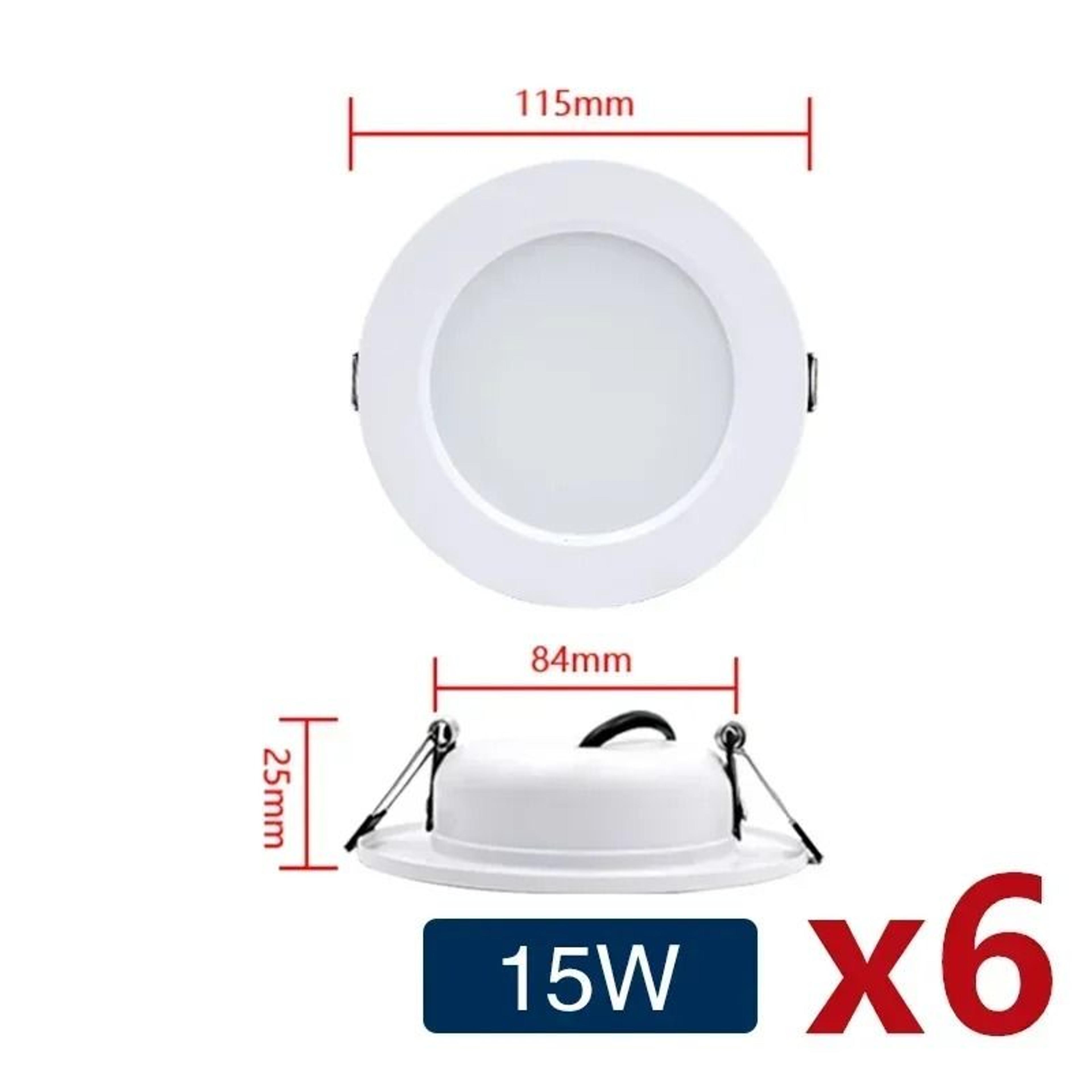 6Piece Recessed Round LED Downlight Set AC110V220VDC12V24V Ceiling Spotlight Pack 9