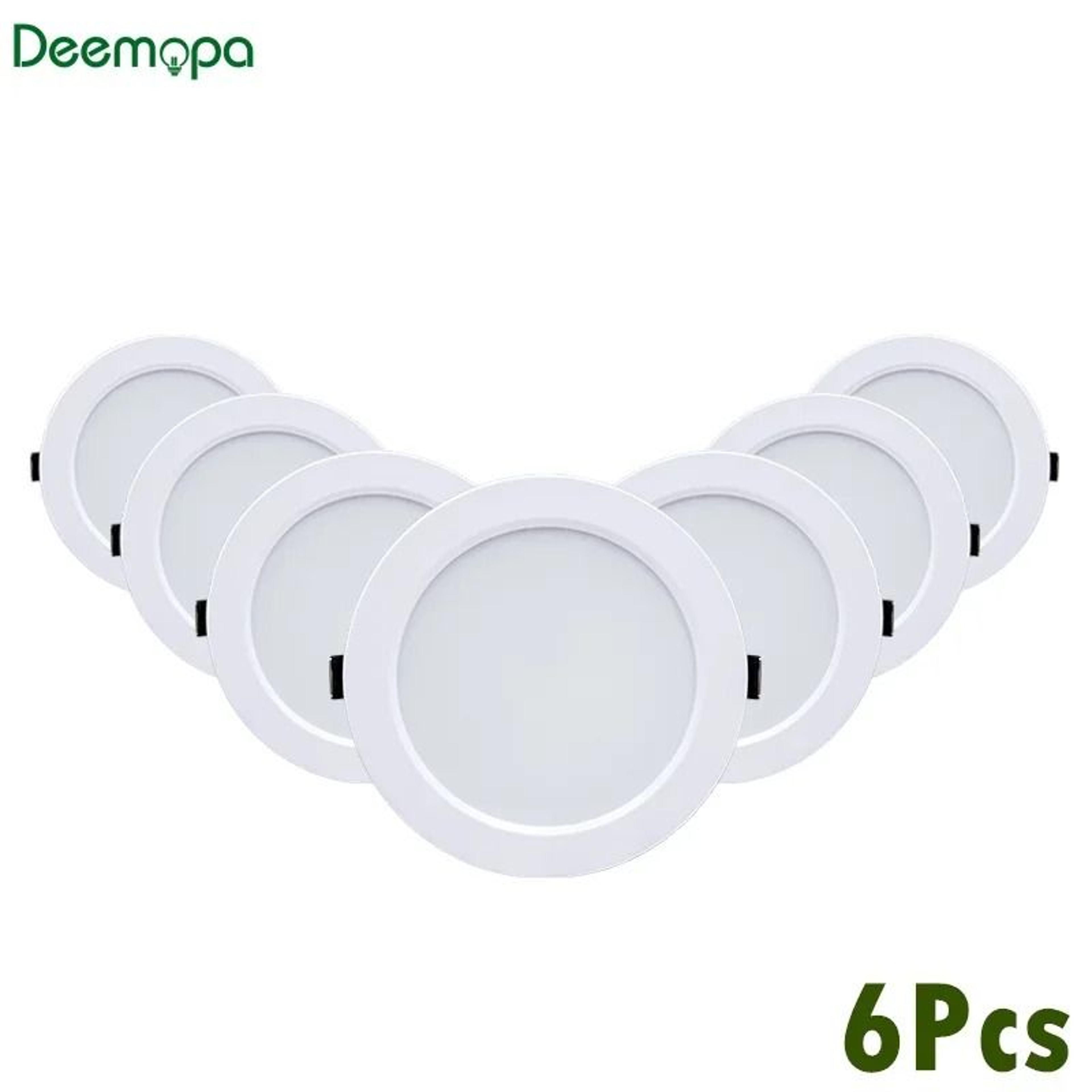 6-piece recessed round led downlight set (ac110v/220v/dc12v/24v ceiling spotlight pack)