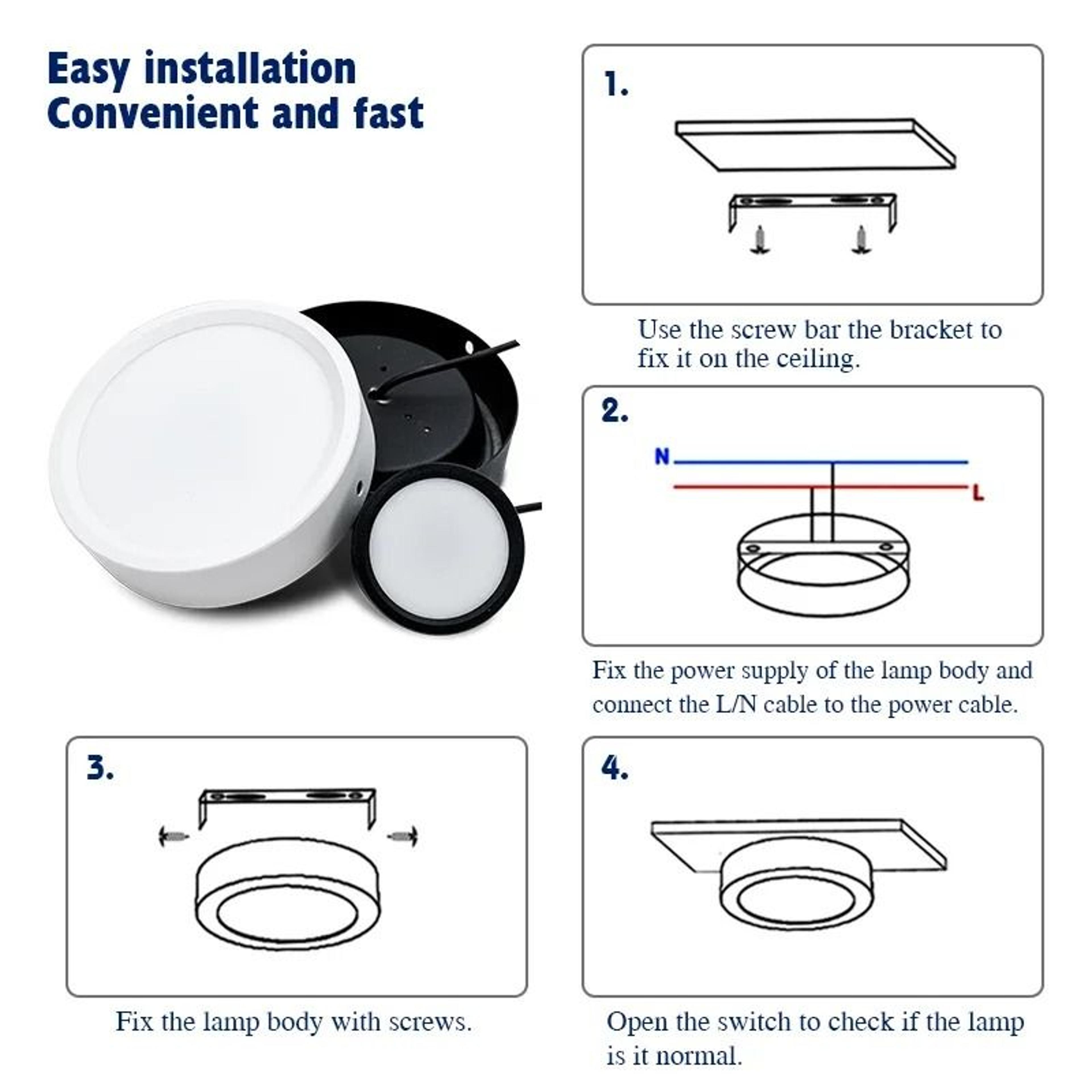 Surface Mounted Round LED Ceiling Downlight 9W 12W 15W 18W Modern Panel Spotlight 4