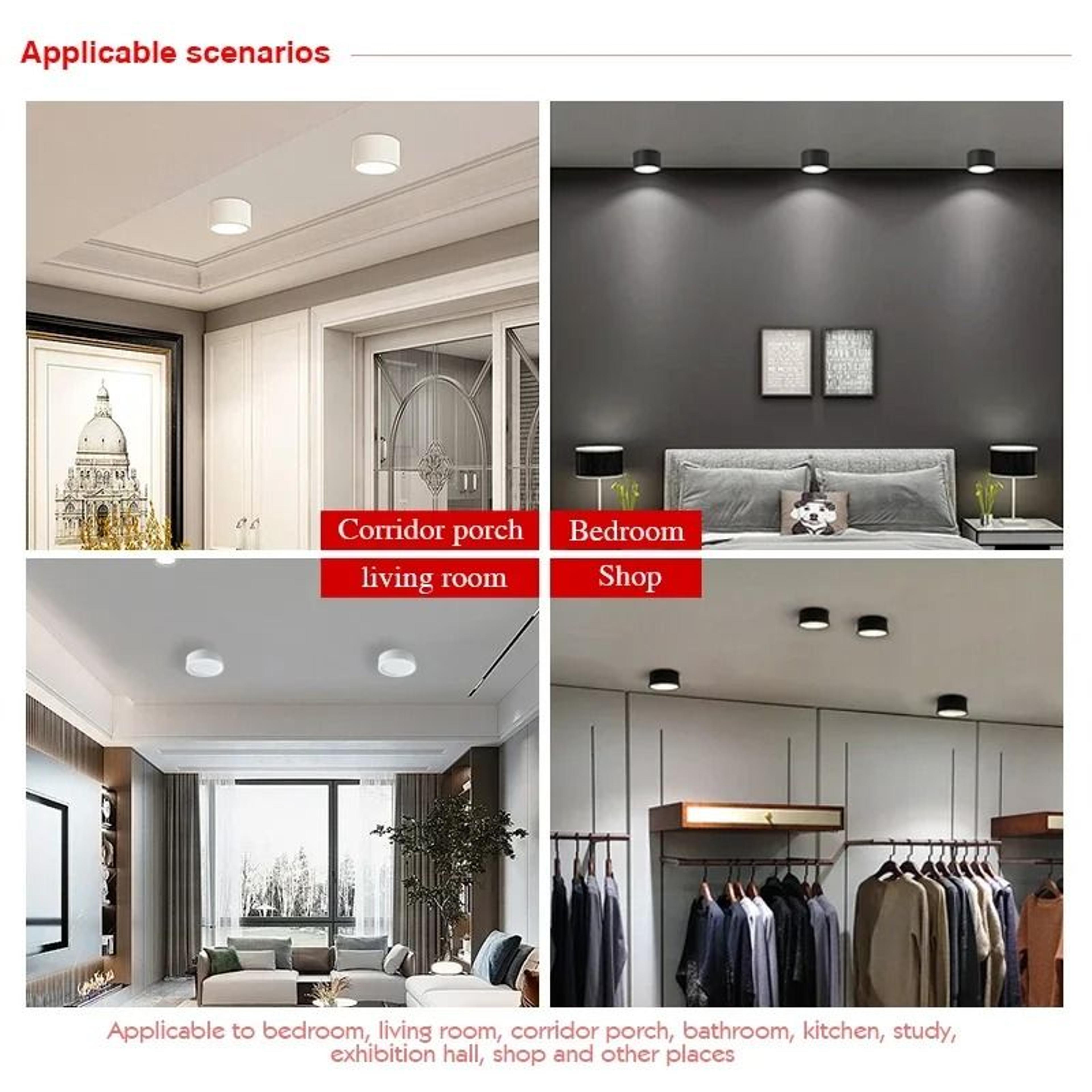 Surface Mounted Round LED Ceiling Downlight 9W 12W 15W 18W Modern Panel Spotlight 5