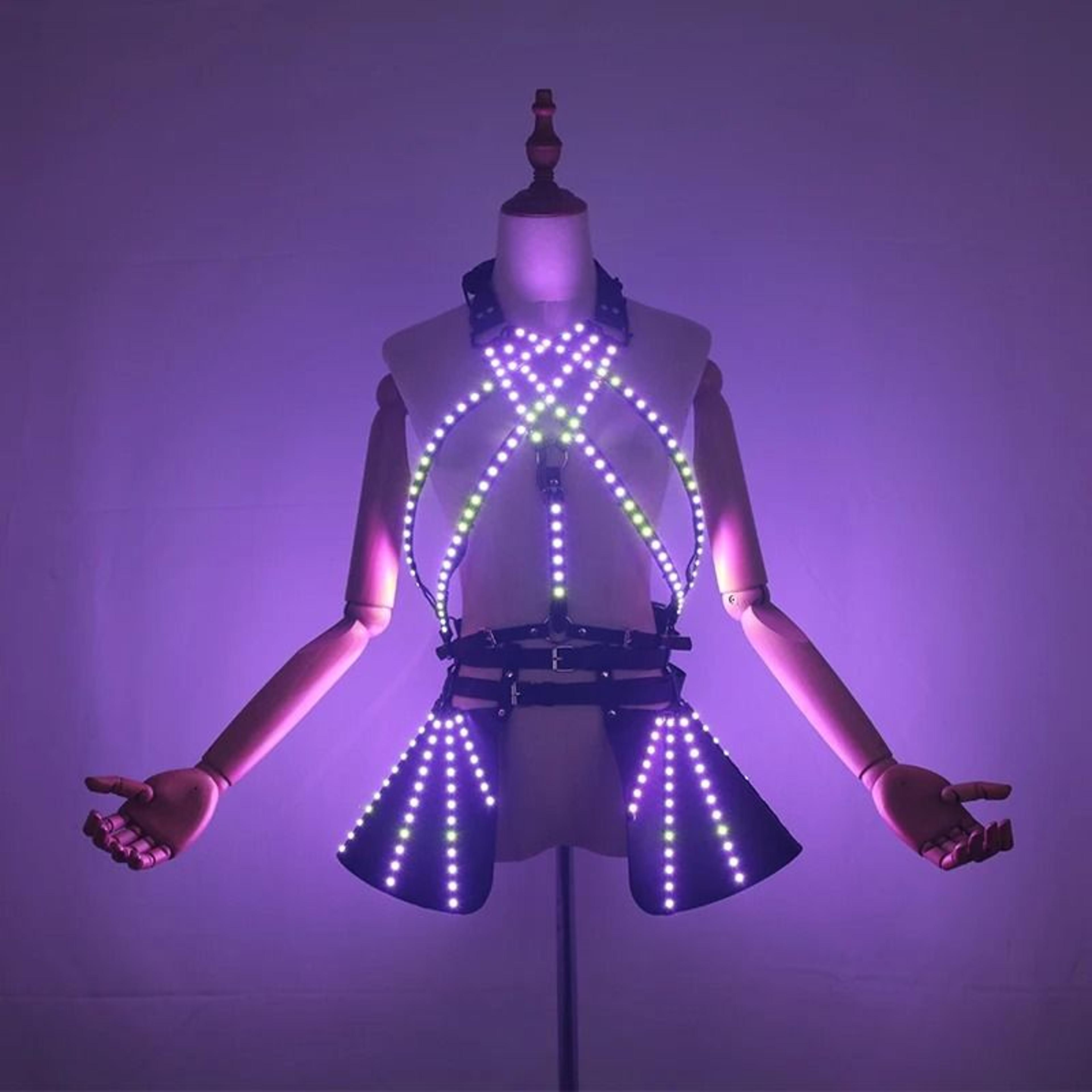 Vibrant LED Glow Skirt Nightclub Bar  Stage Performance Costume 3