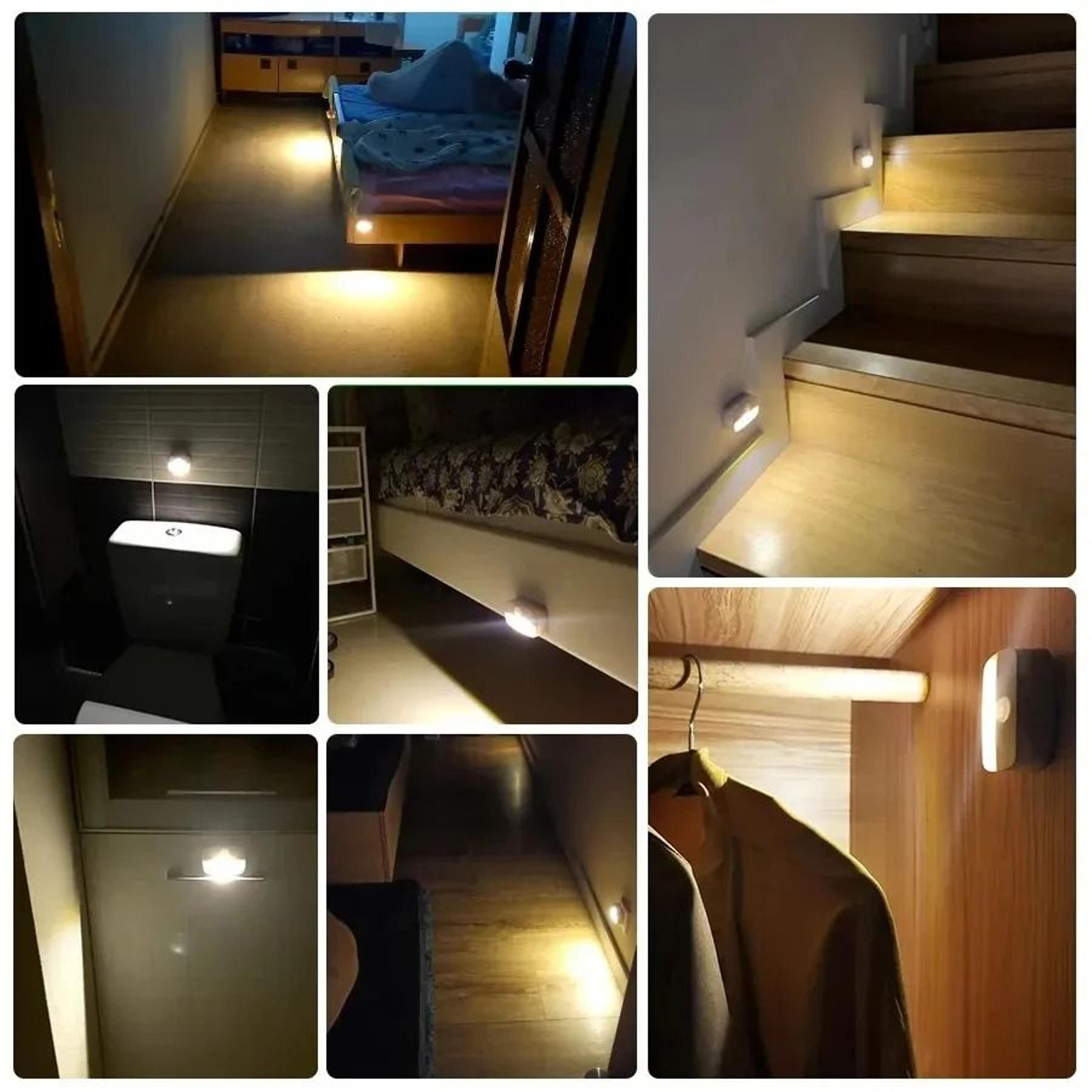 Auto ONOFF Smart LED PIR Motion Sensor Night Light Under Cabinet  Closet Staircase Lamp 5