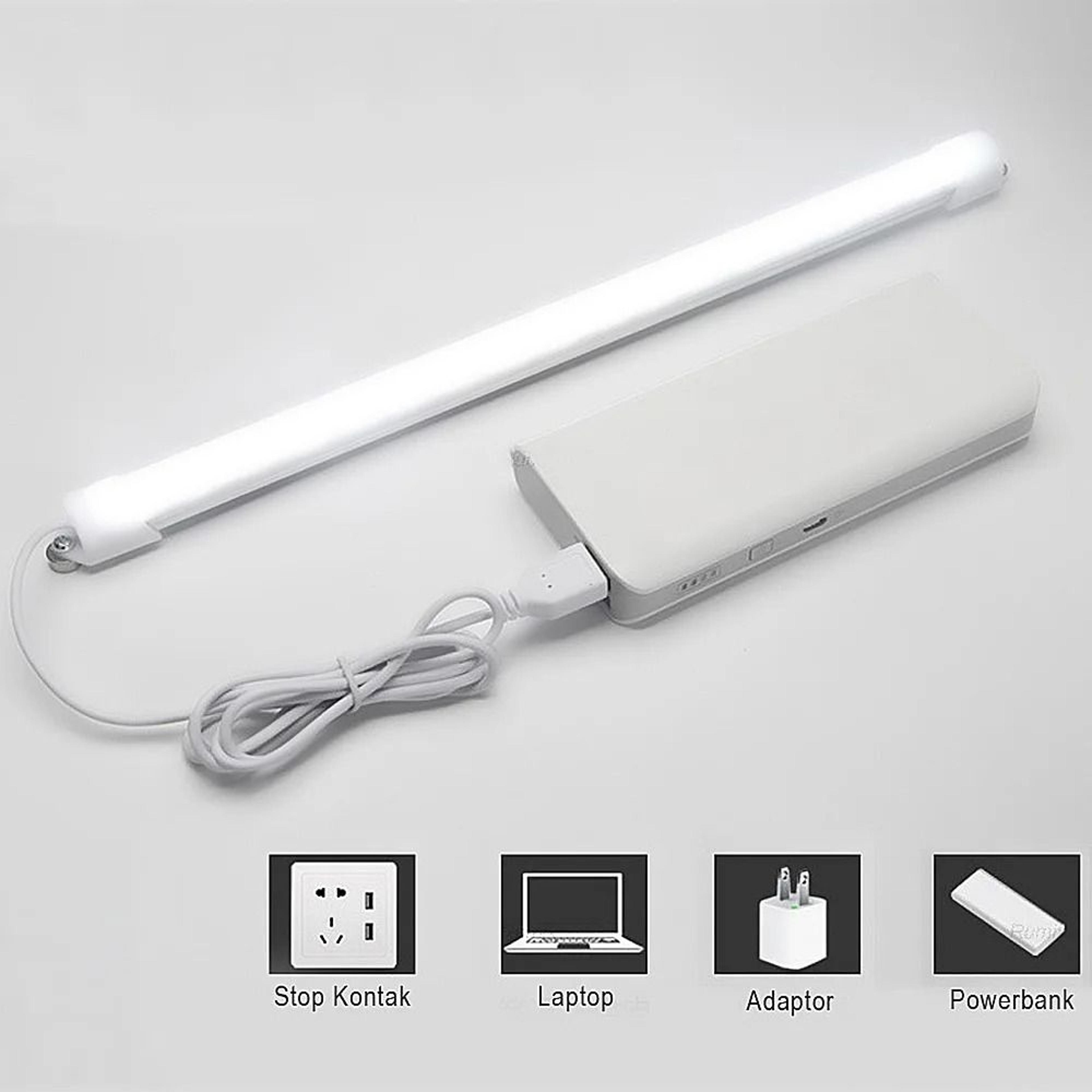 USB LED Night Light Bar 5V Under Cabinet Aluminum Hard Strip Light With Push Switch 2