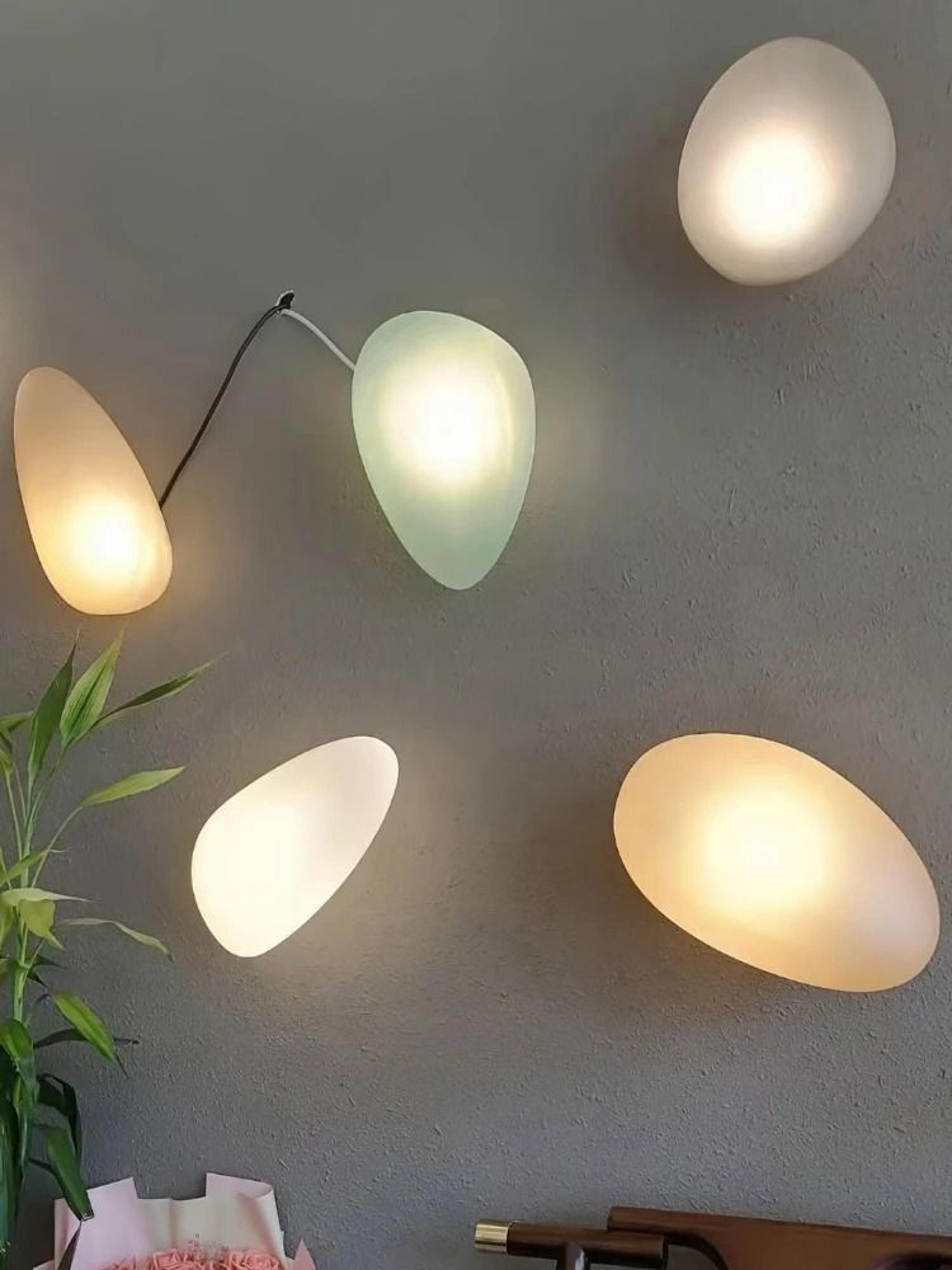 Nordic Creative Pebble Designer Wall Lamp Modern Geometric Accent Sconce 4