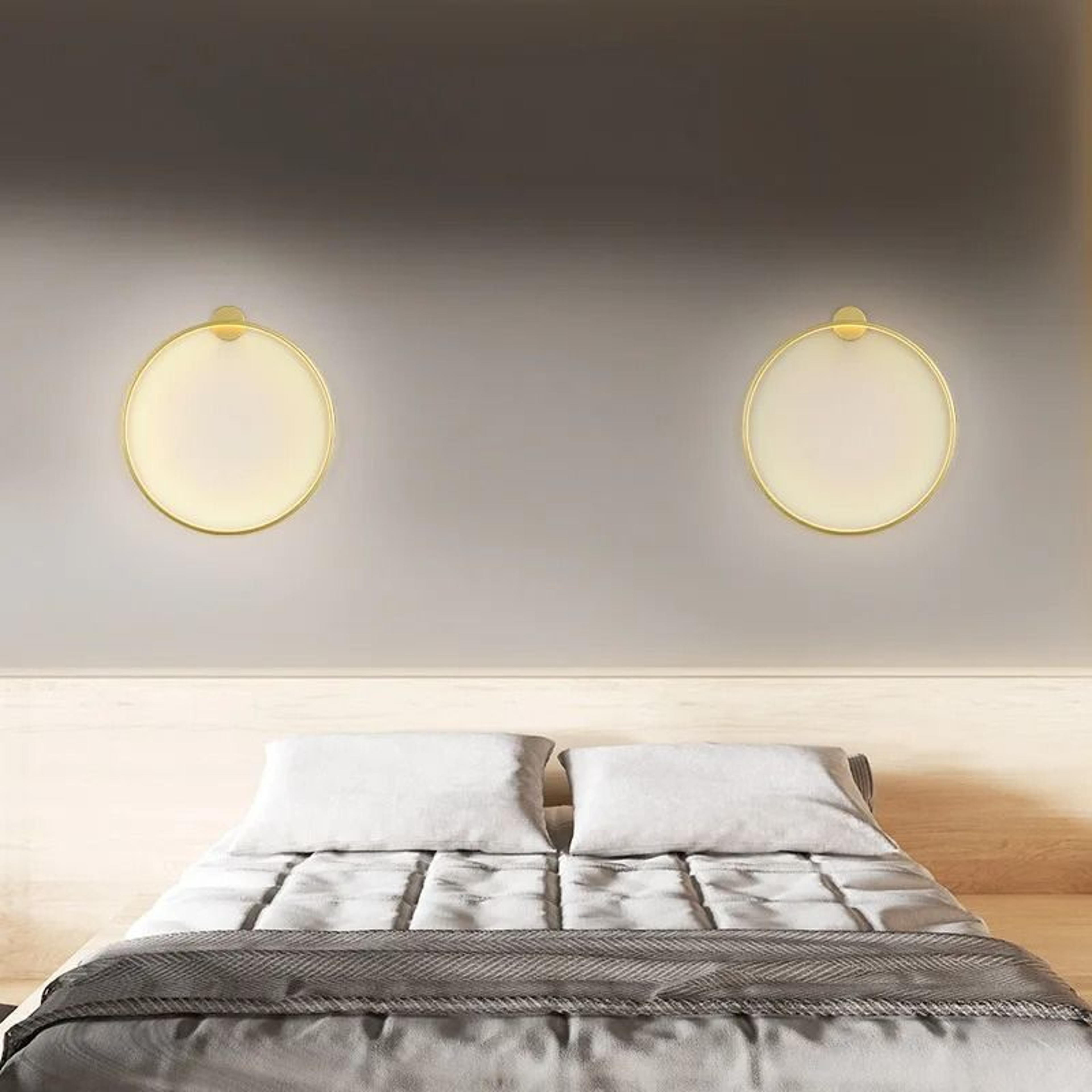 Minimalist LED Circle Background Wall Sconce Lamp Modern Round Decor Sconce 3