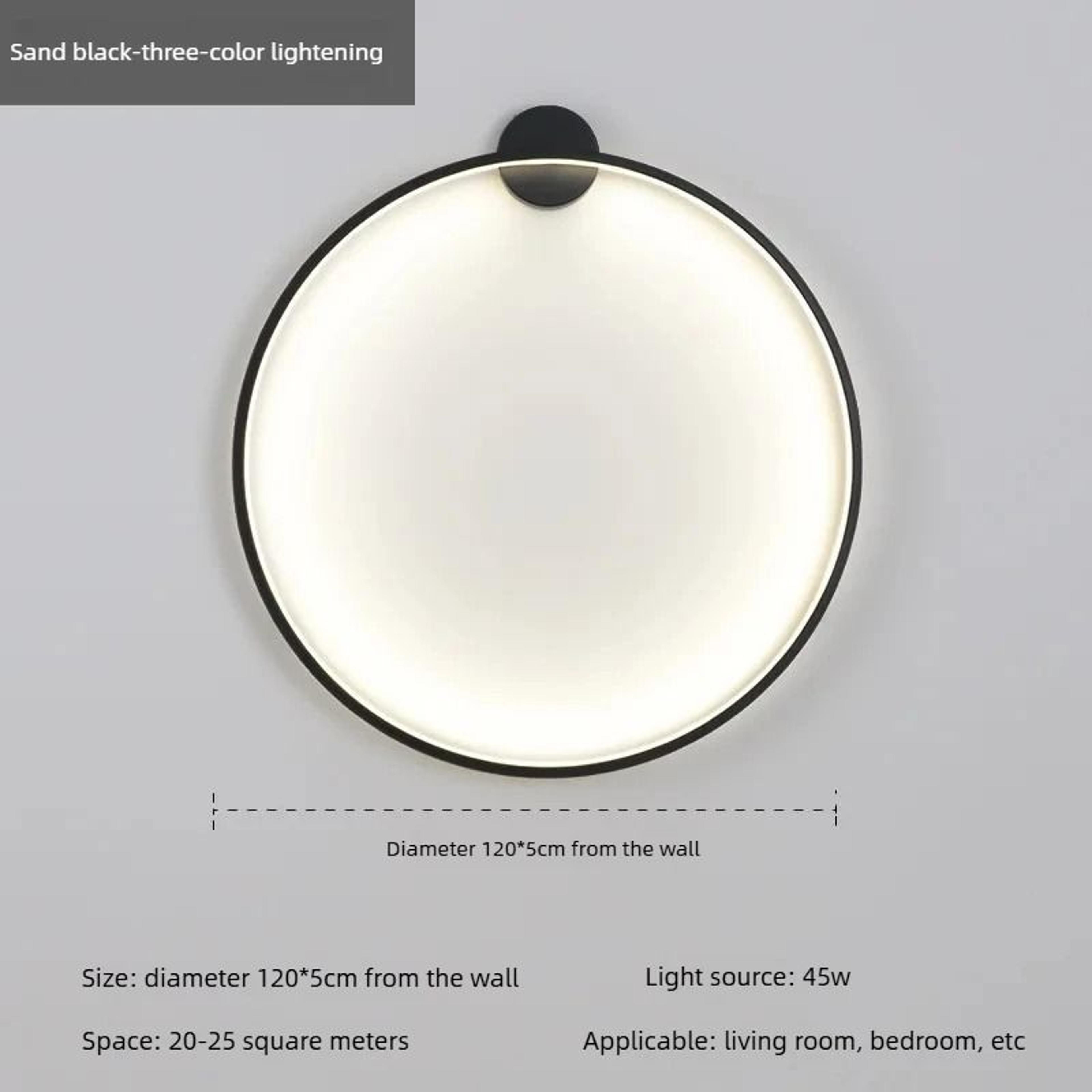 Minimalist LED Circle Background Wall Sconce Lamp Modern Round Decor Sconce 6
