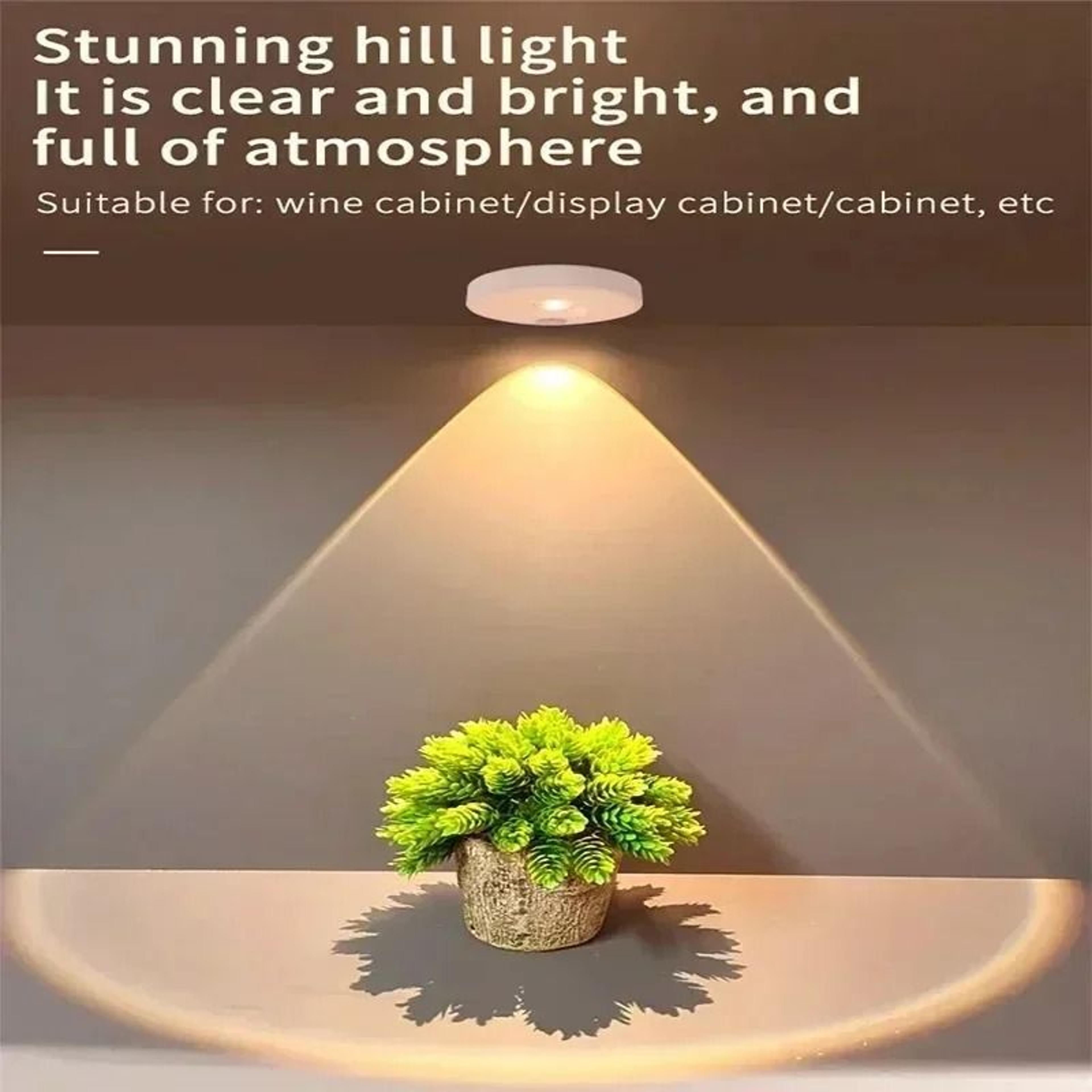 Wireless Wireless LED Under Cabinet Puck Lights With Remote Control 3 Colors  Dimmable Wardrobe Lam 4