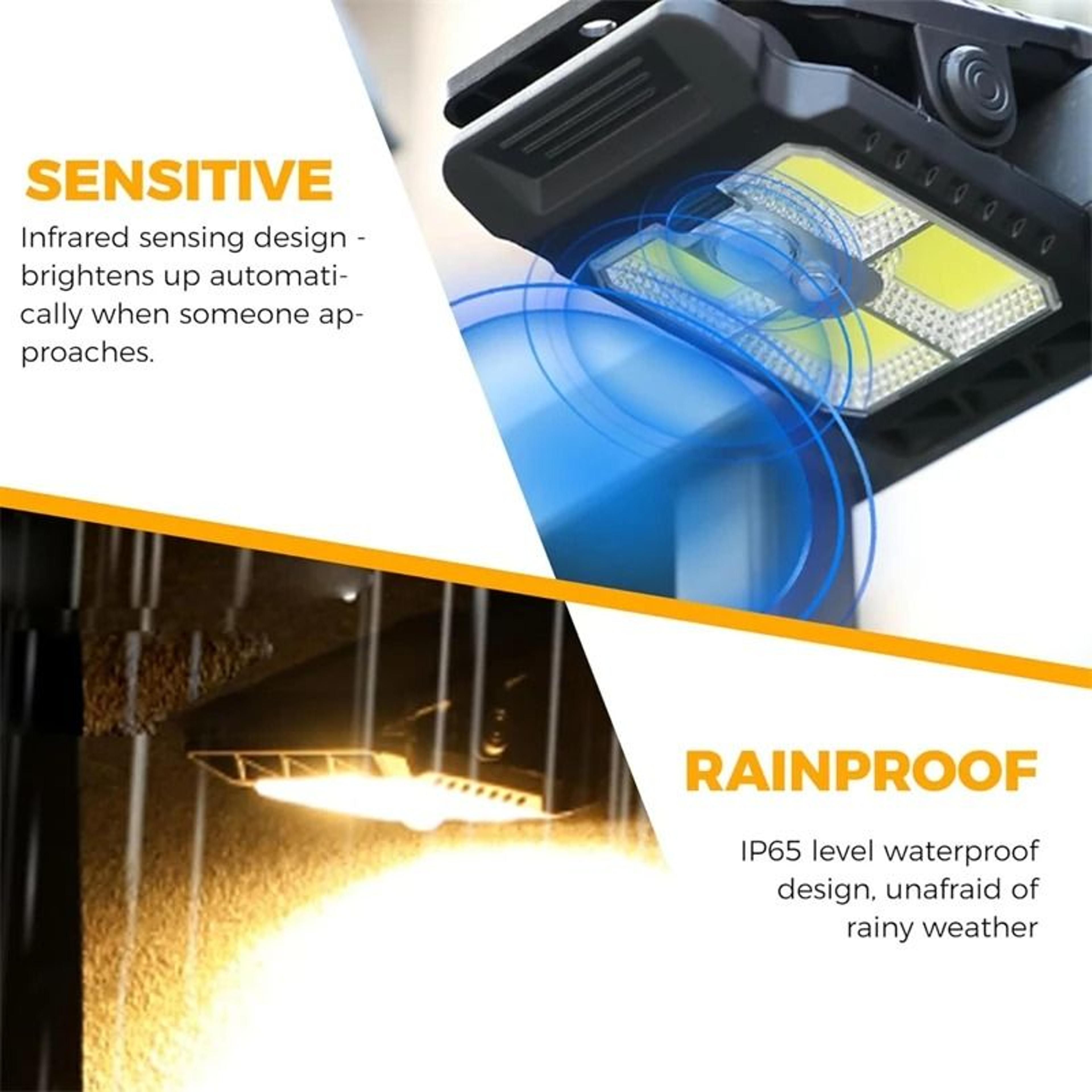 Upgraded Solar Clip Light  Outdoor Wall Lamp 3 Modes Motion Sensor Camping  Garden Light 1