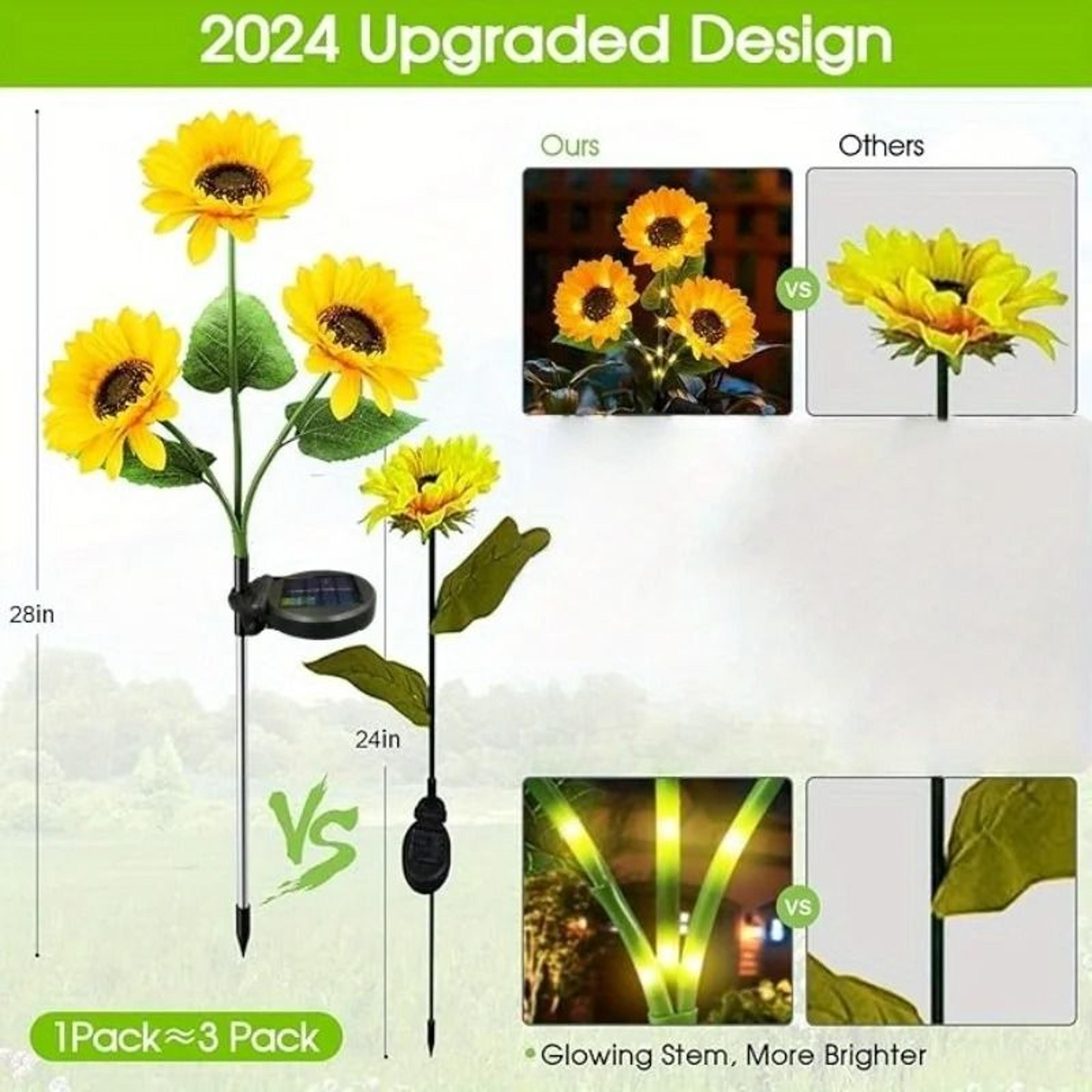Solar Simulated Sunflower Garden Lamp Outdoor Luminous Lawn  Balcony Atmosphere Light 2
