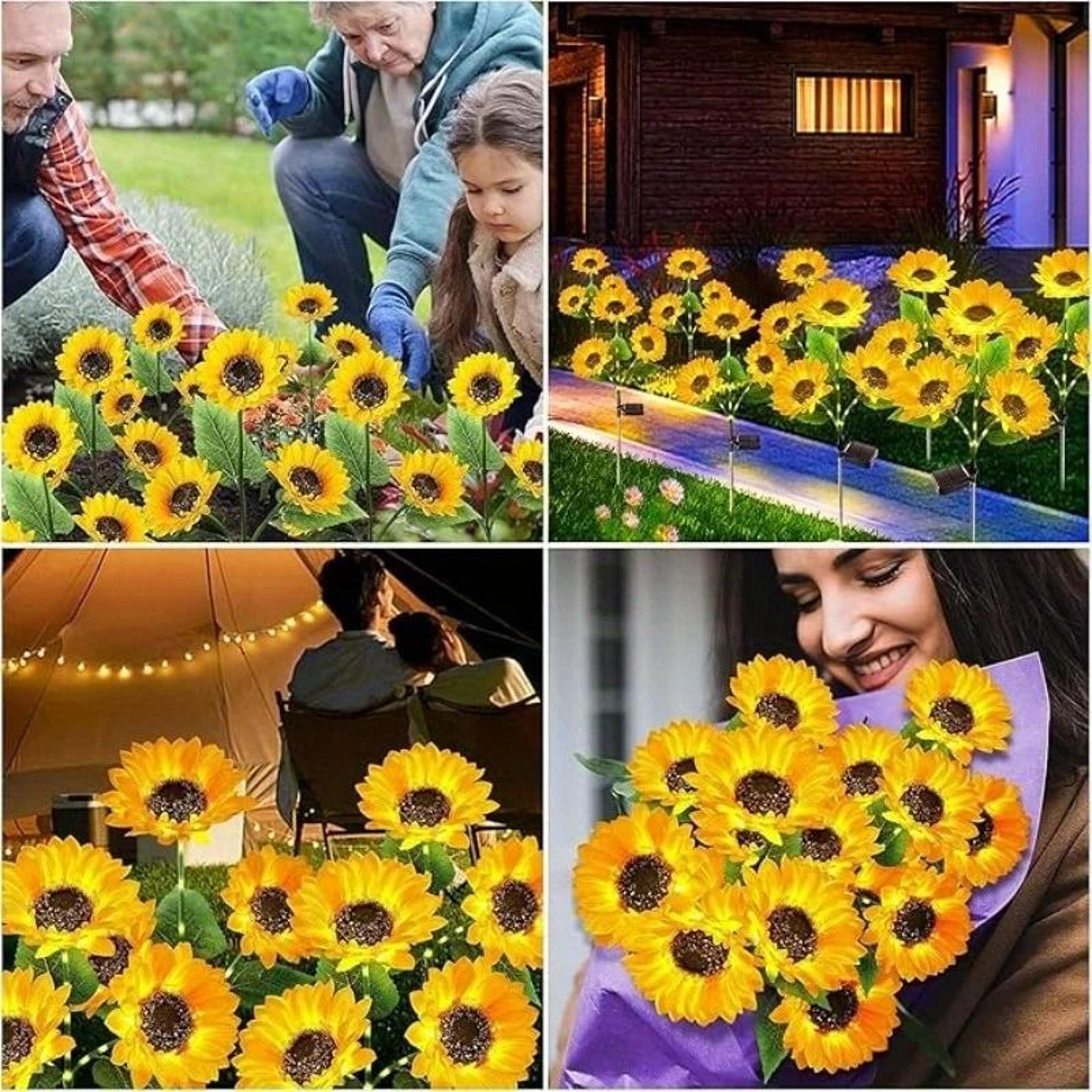 Solar Simulated Sunflower Garden Lamp Outdoor Luminous Lawn  Balcony Atmosphere Light 3