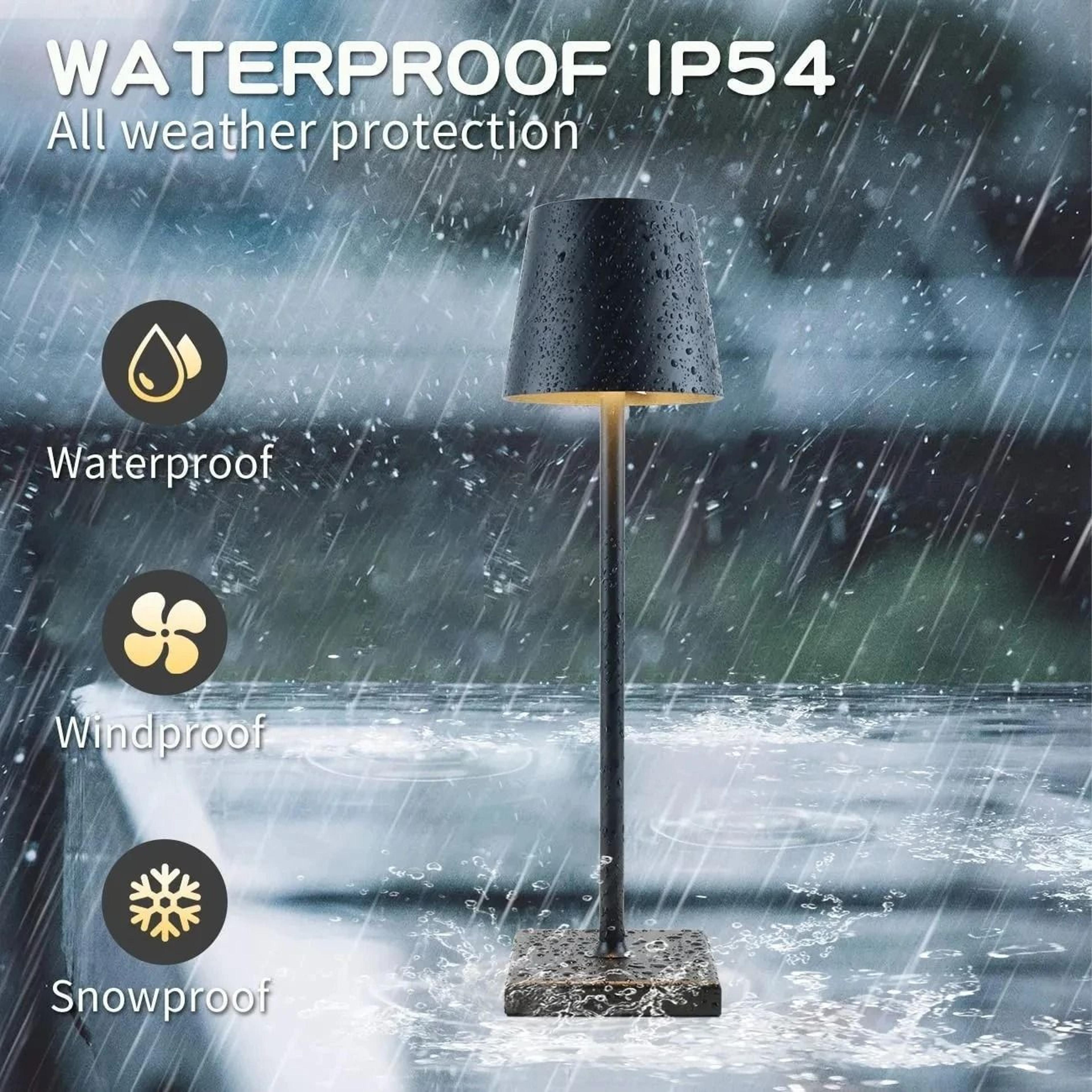 Portable 5000mAh Rechargeable 3Color Stepless Dimming LED Desk Lamp Cordless Table Light For Patio  2