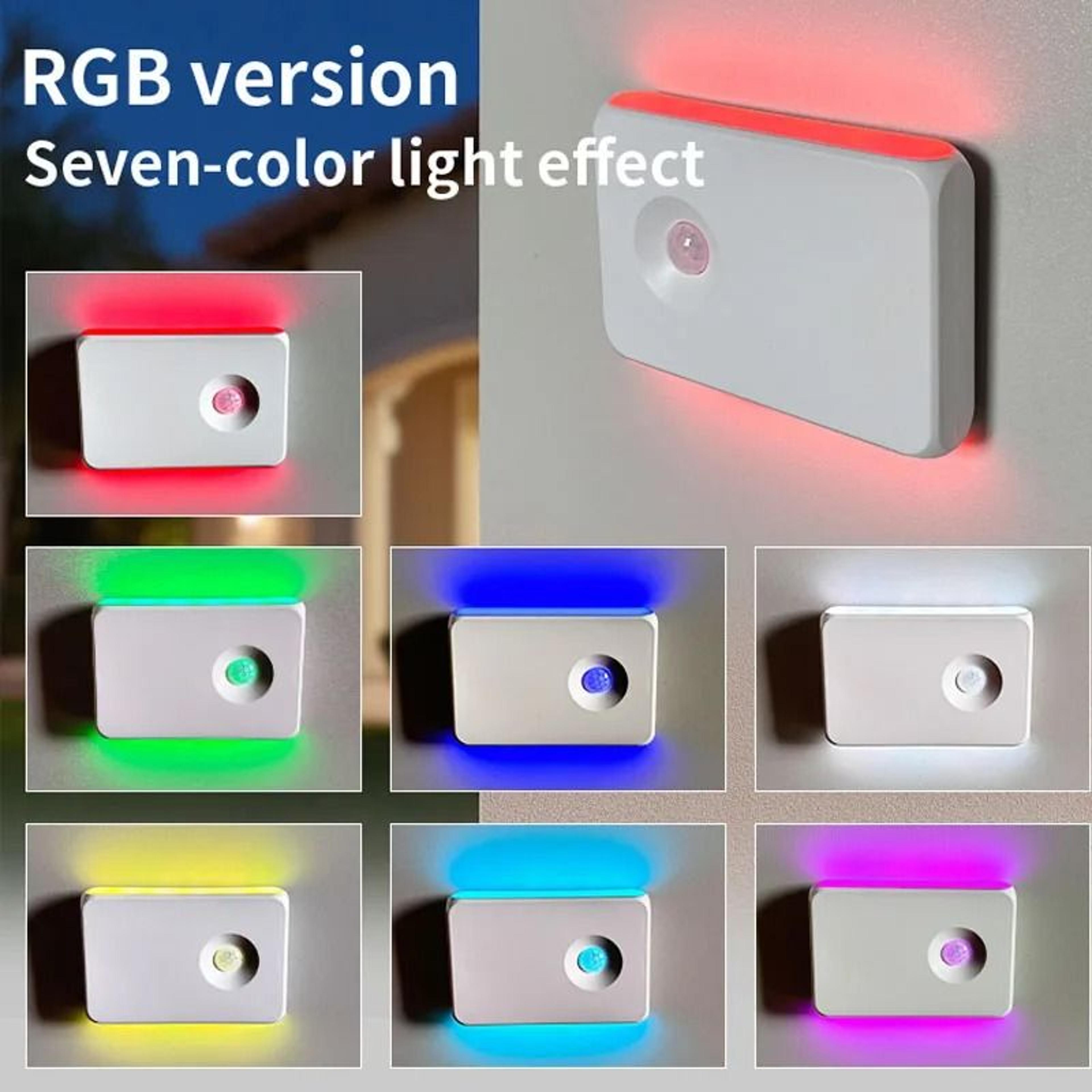 rgb magnetic motion sensor wall lamp (rechargeable night light spotlight for kitchen, hallway & stairs)