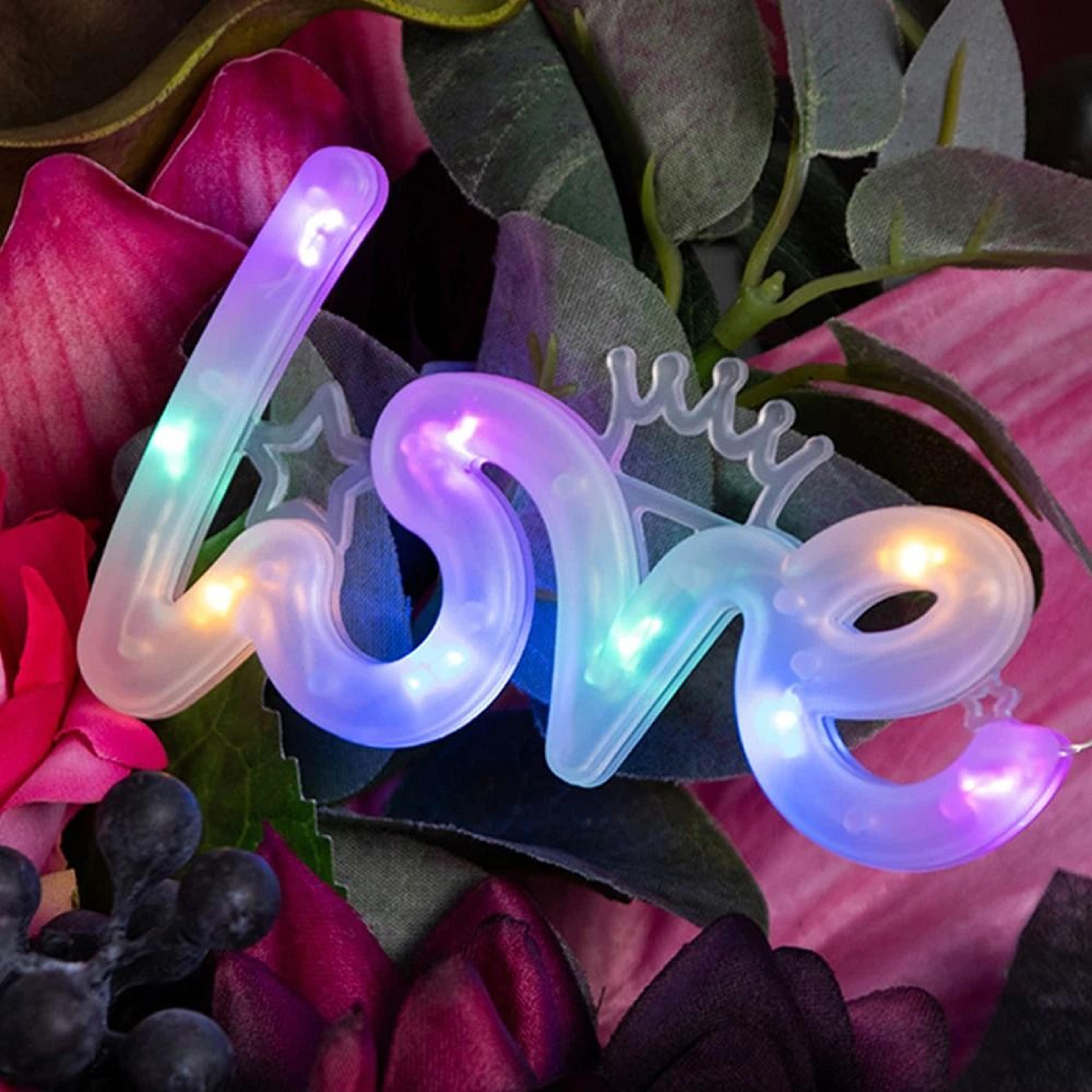 Romantic LOVE Letter LED String Lights BatteryPowered Fairy Lights For Valentines Day Proposals  We 5