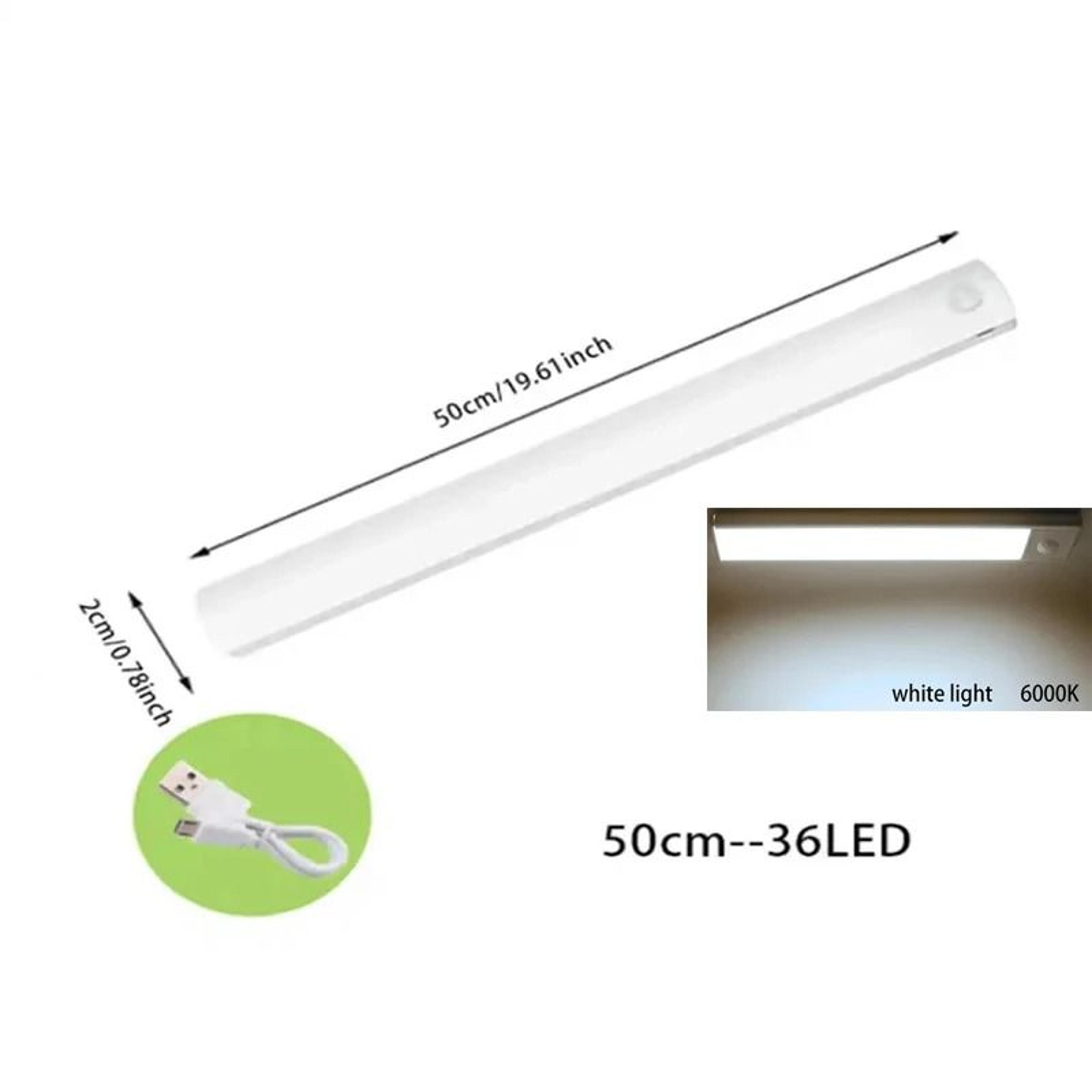 PIR Motion Sensor LED Under Cabinet Light Bar Dimmable Rechargeable Closet  Staircase Safety Lamp 13