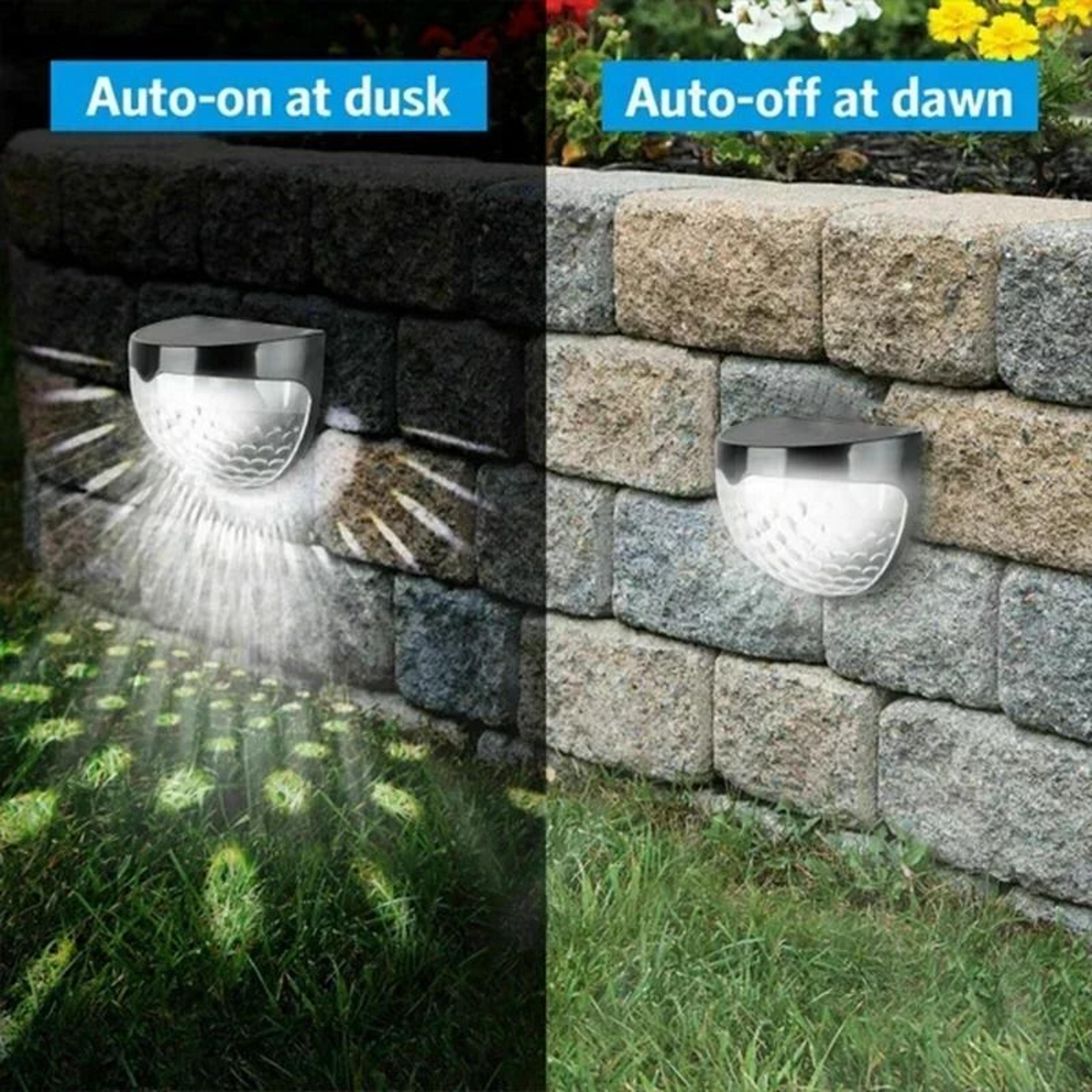 10Pack Outdoor Solar LED Wall  Fence Lights For Garden  Deck 2