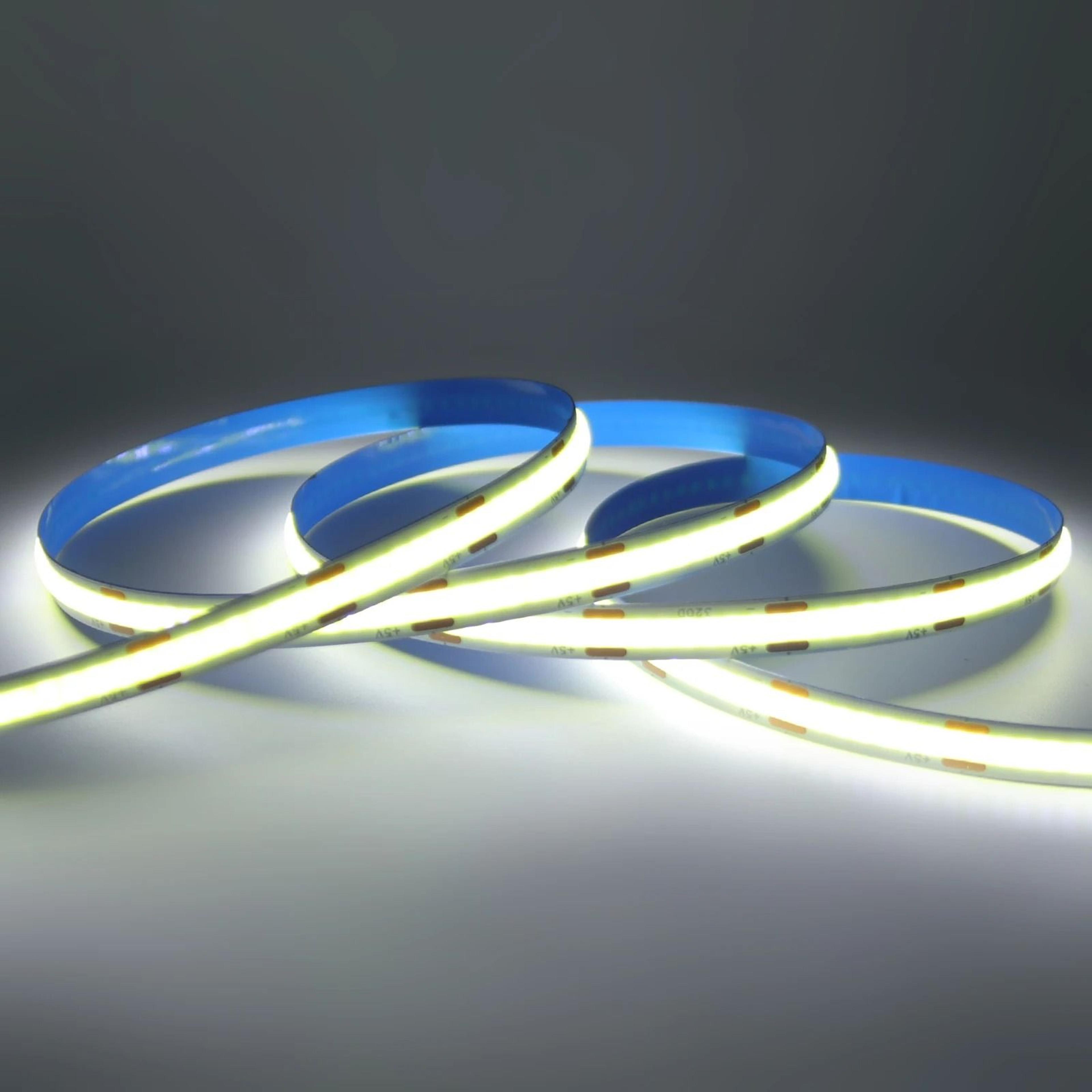 5V Flexible COB LED Strip Light Battery Powered HighDensity Backlight For Cabinets  Bedroom 8