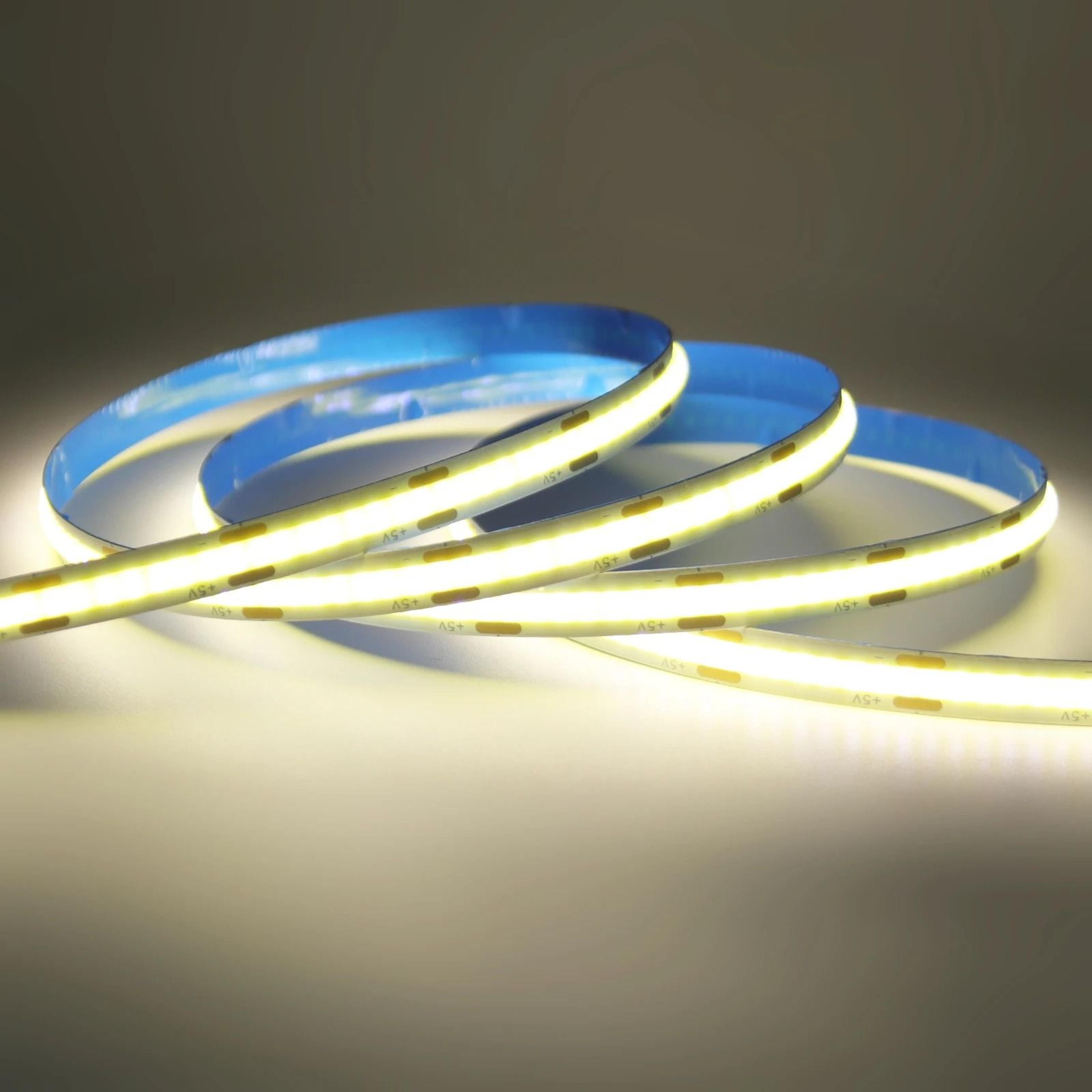 5V Flexible COB LED Strip Light Battery Powered HighDensity Backlight For Cabinets  Bedroom 6