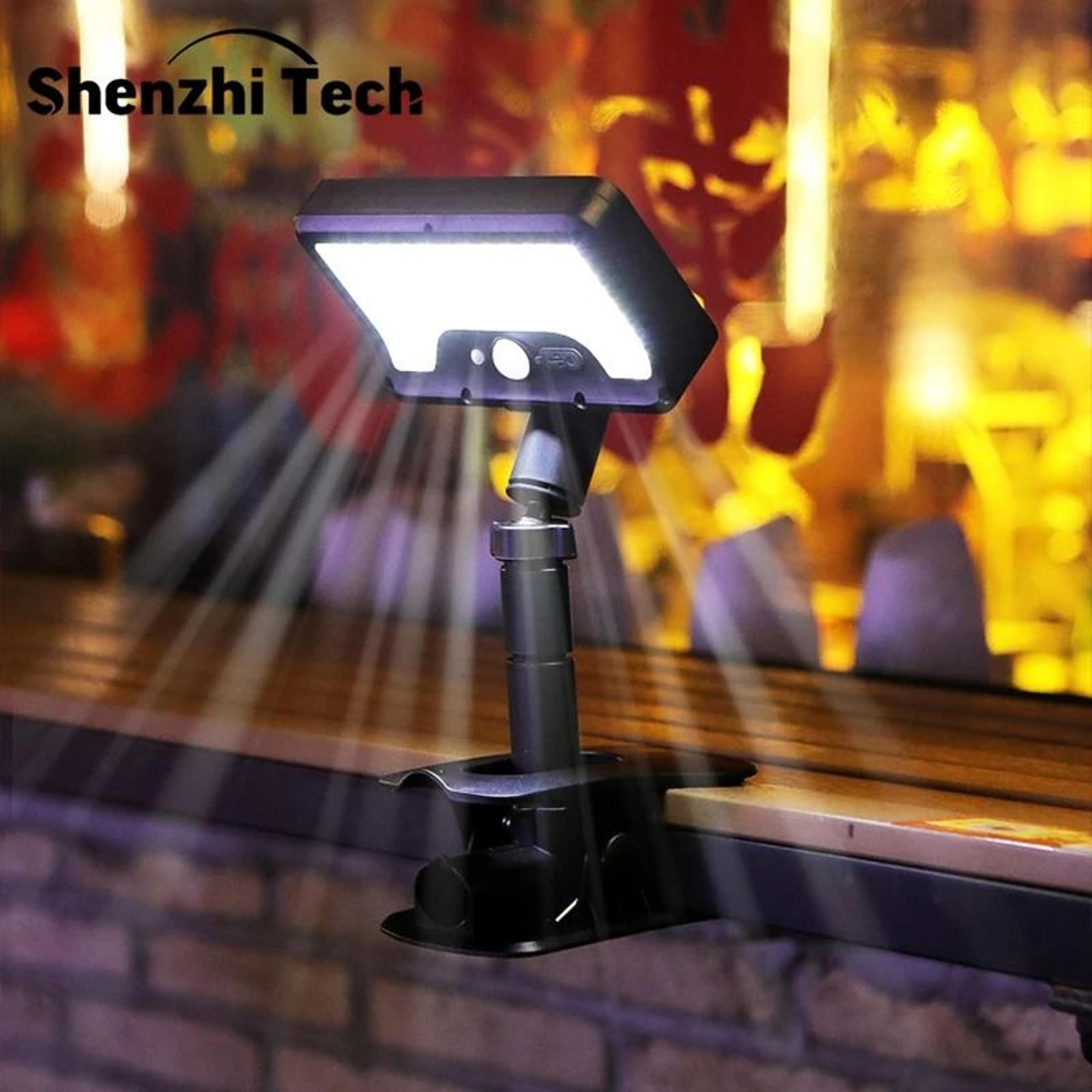 92 led solar clip-on motion sensor outdoor light for camping & yard