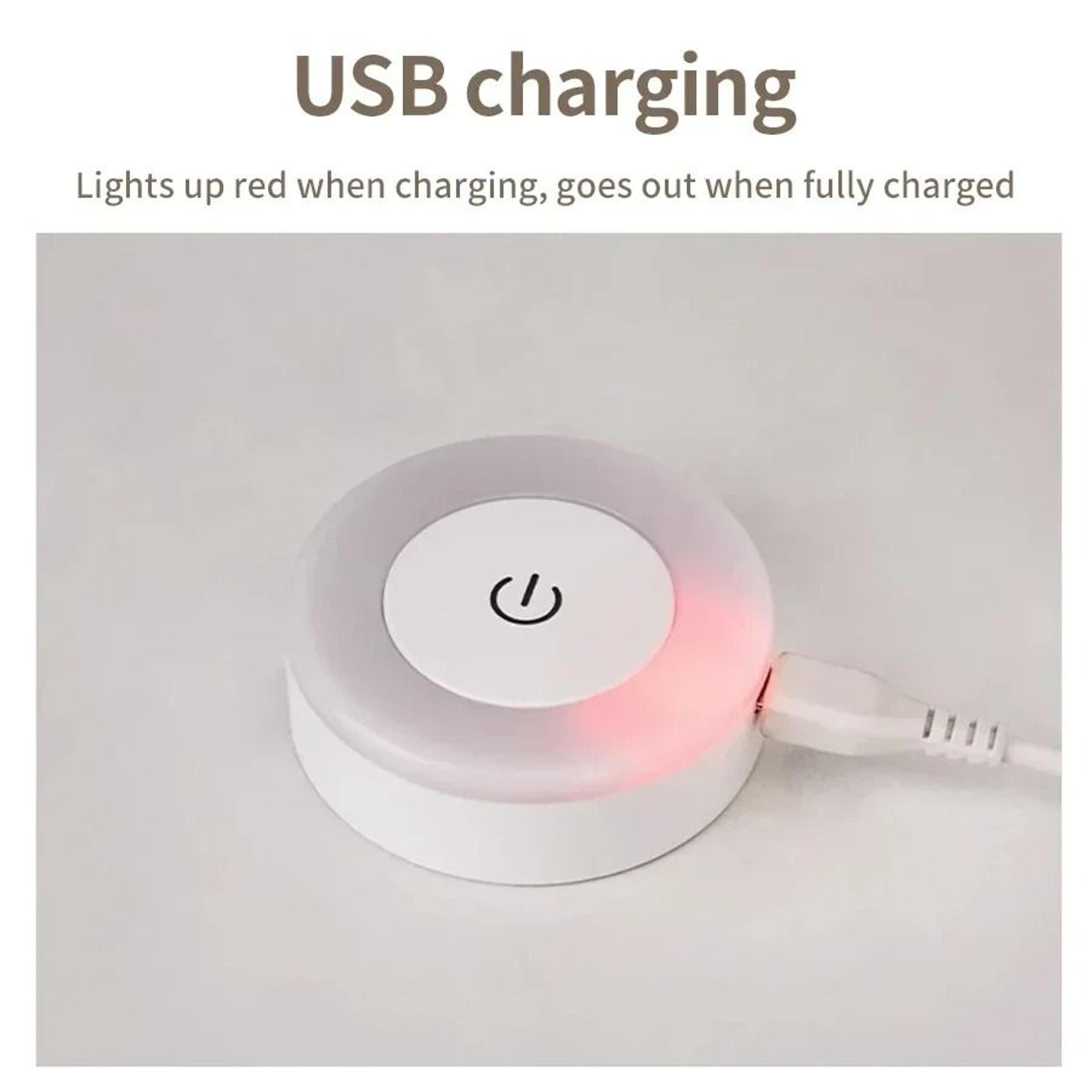 Wireless 6cm Rechargeable Touch LED Wall Lamp  Reading Light 3