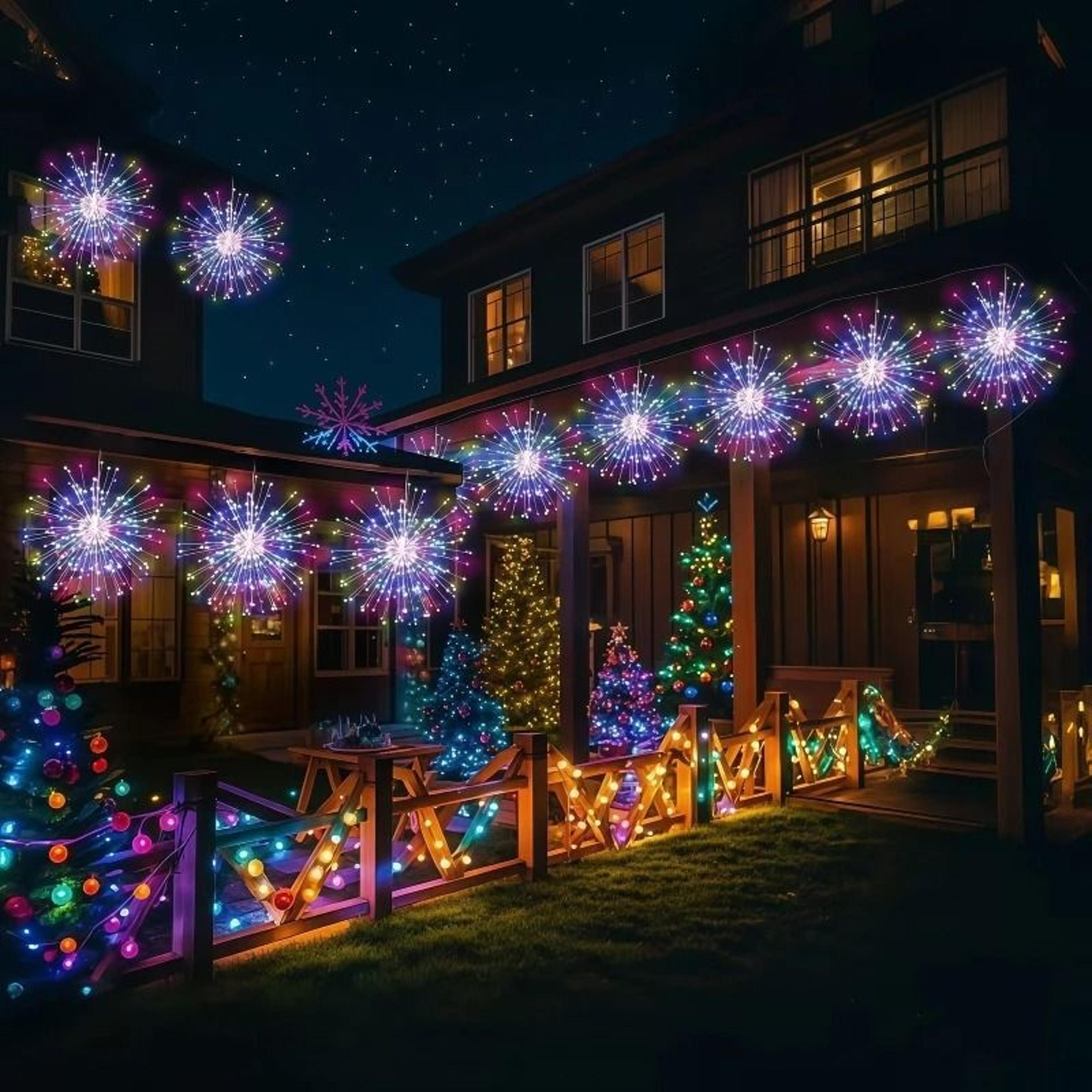Hanging Solar Outdoor Firework Starburst Lights For Garden  Patio 3