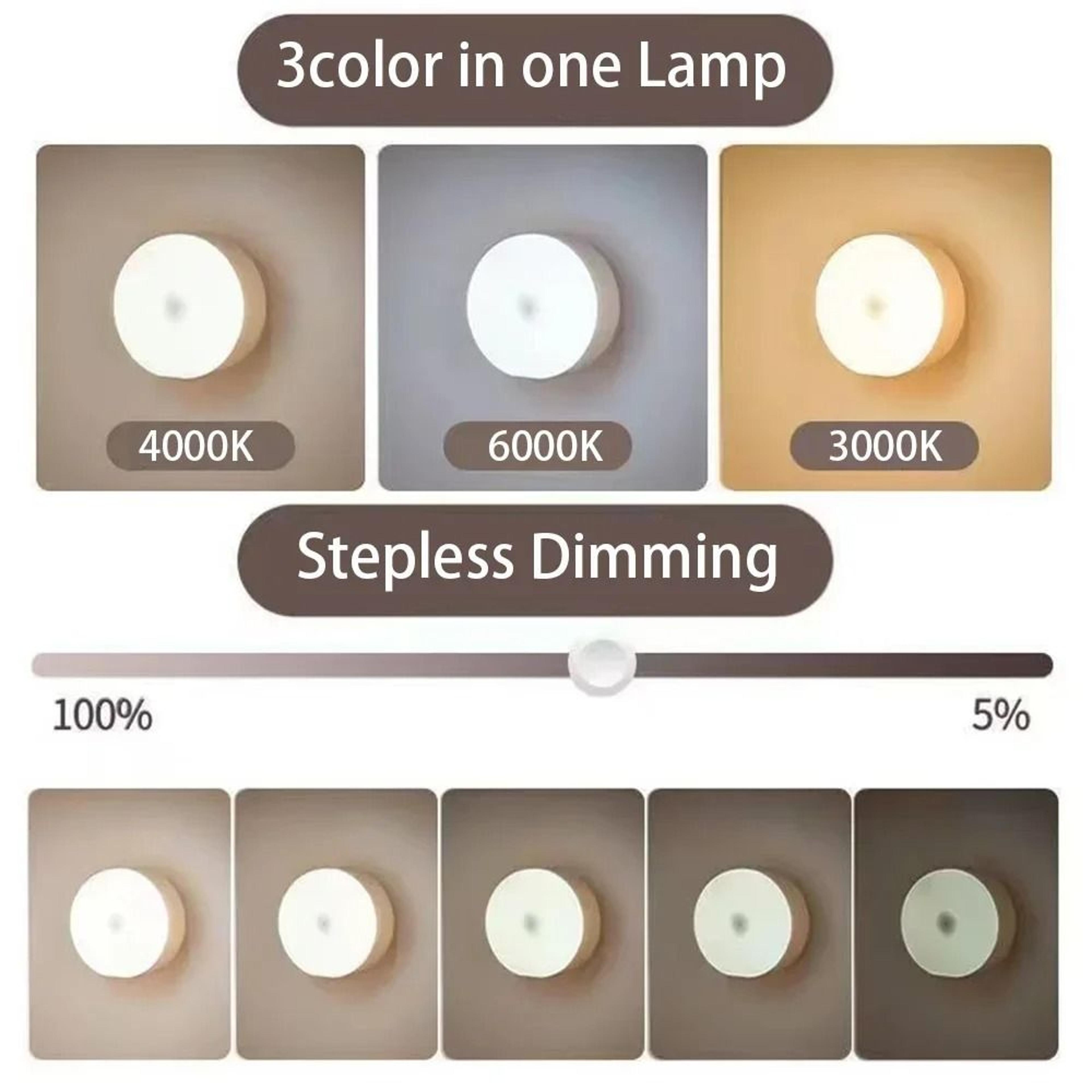 USB Rechargeable Wireless LED Closet Night Light With Button Switch 2