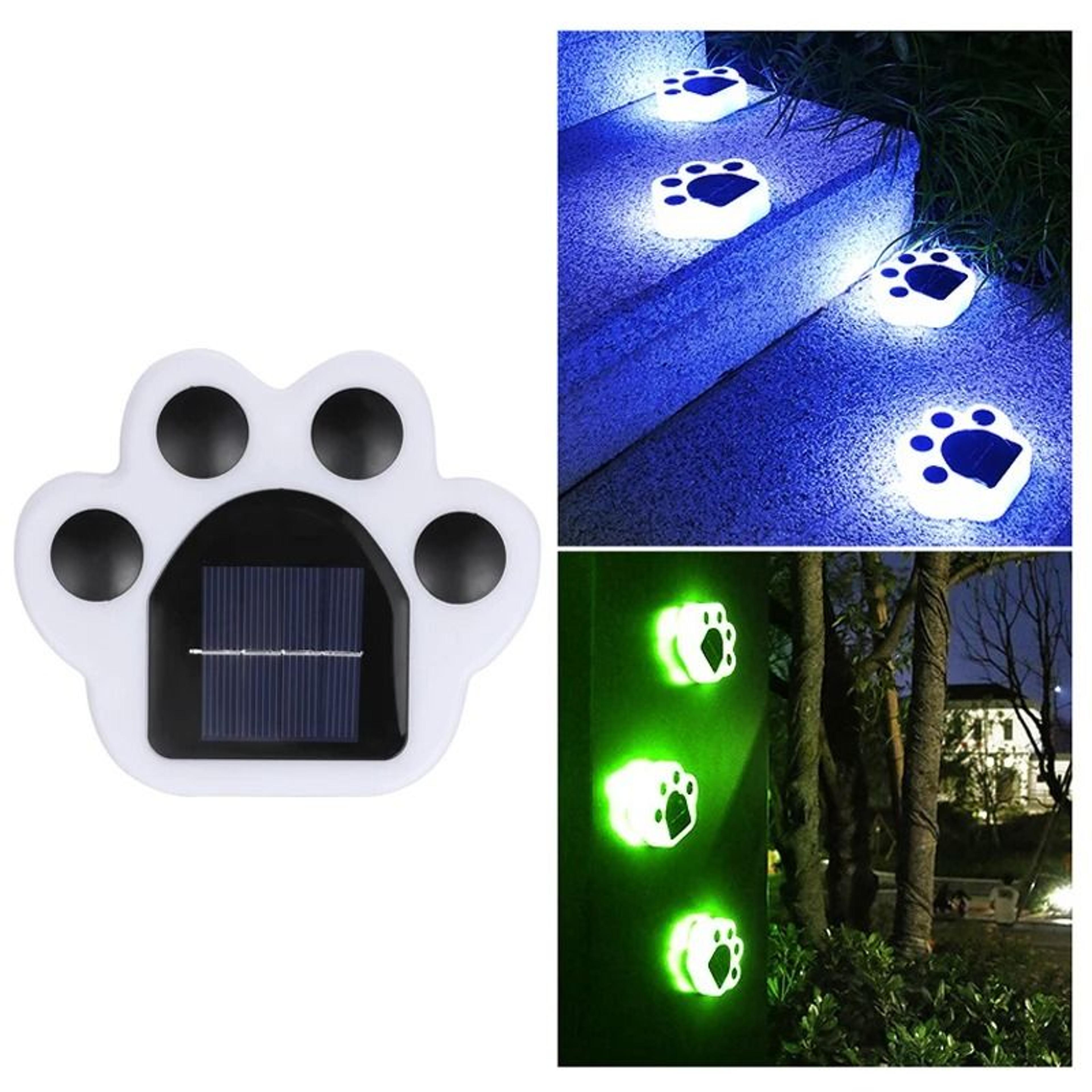 Solar Paw Print Outdoor Garden  Lawn Lights IP65 Waterproof Lawn Lamp 8