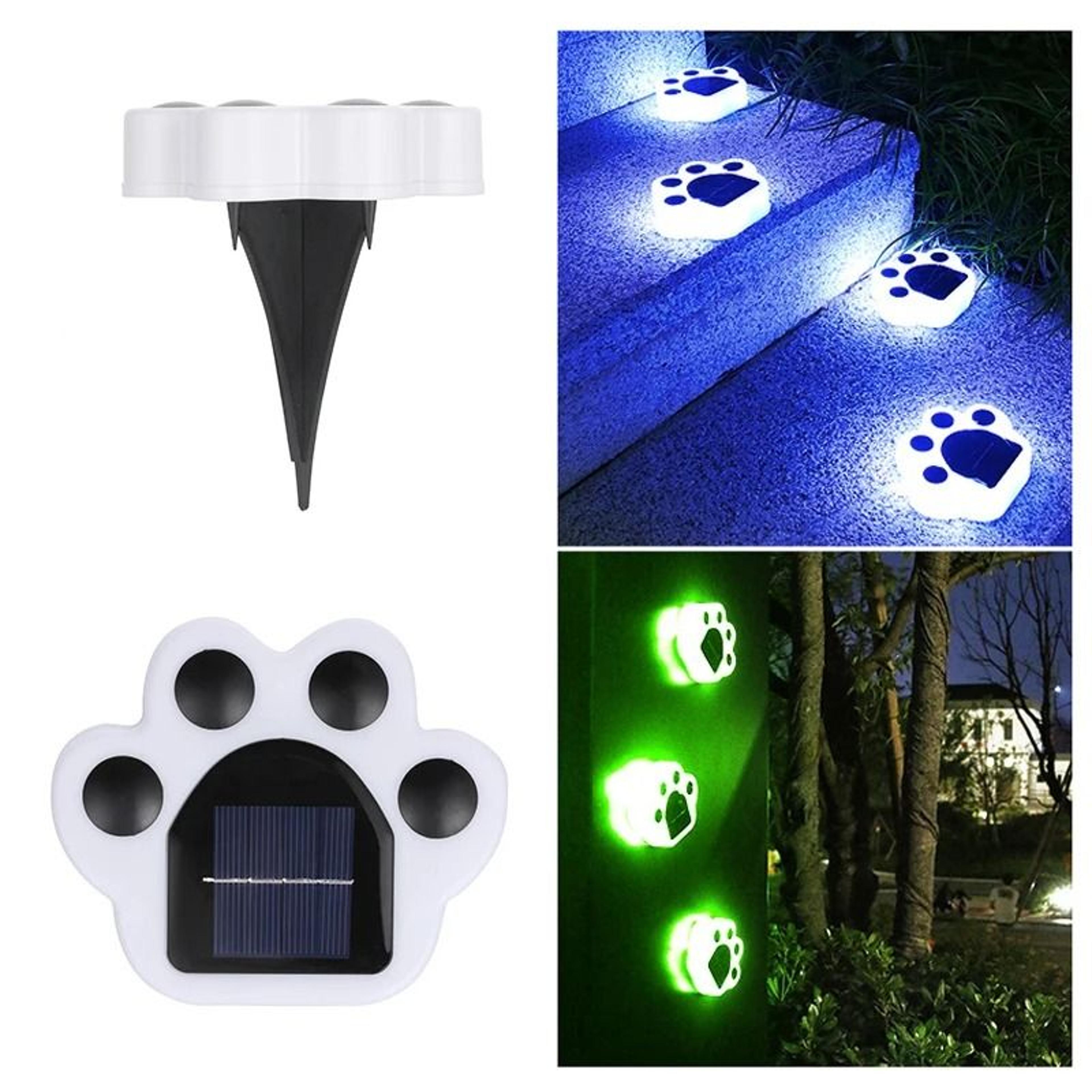 Solar Paw Print Outdoor Garden  Lawn Lights IP65 Waterproof Lawn Lamp 7