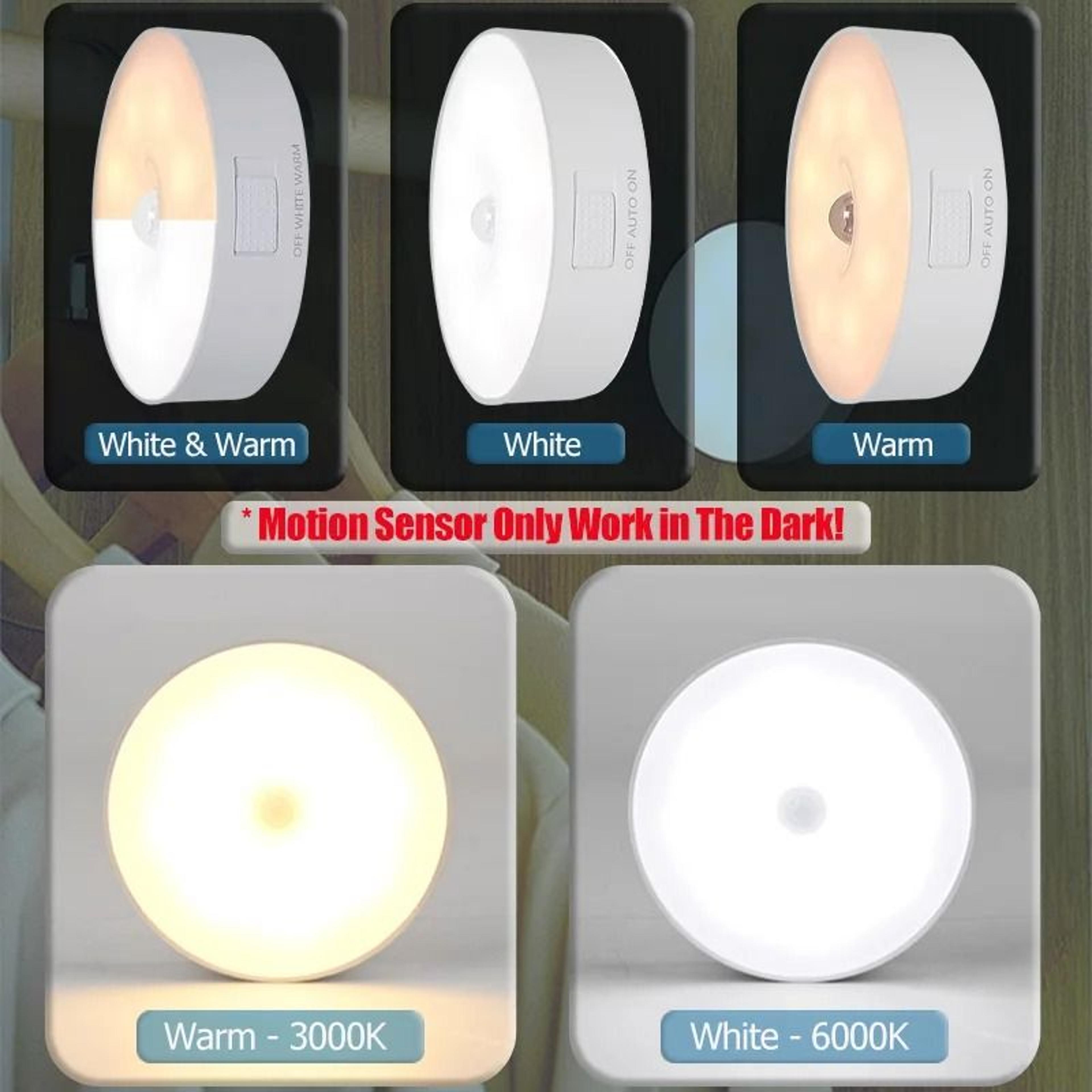 Wireless Magnetic Motion Sensor LED Cabinet Lamp USB Rechargeable Night Light 2