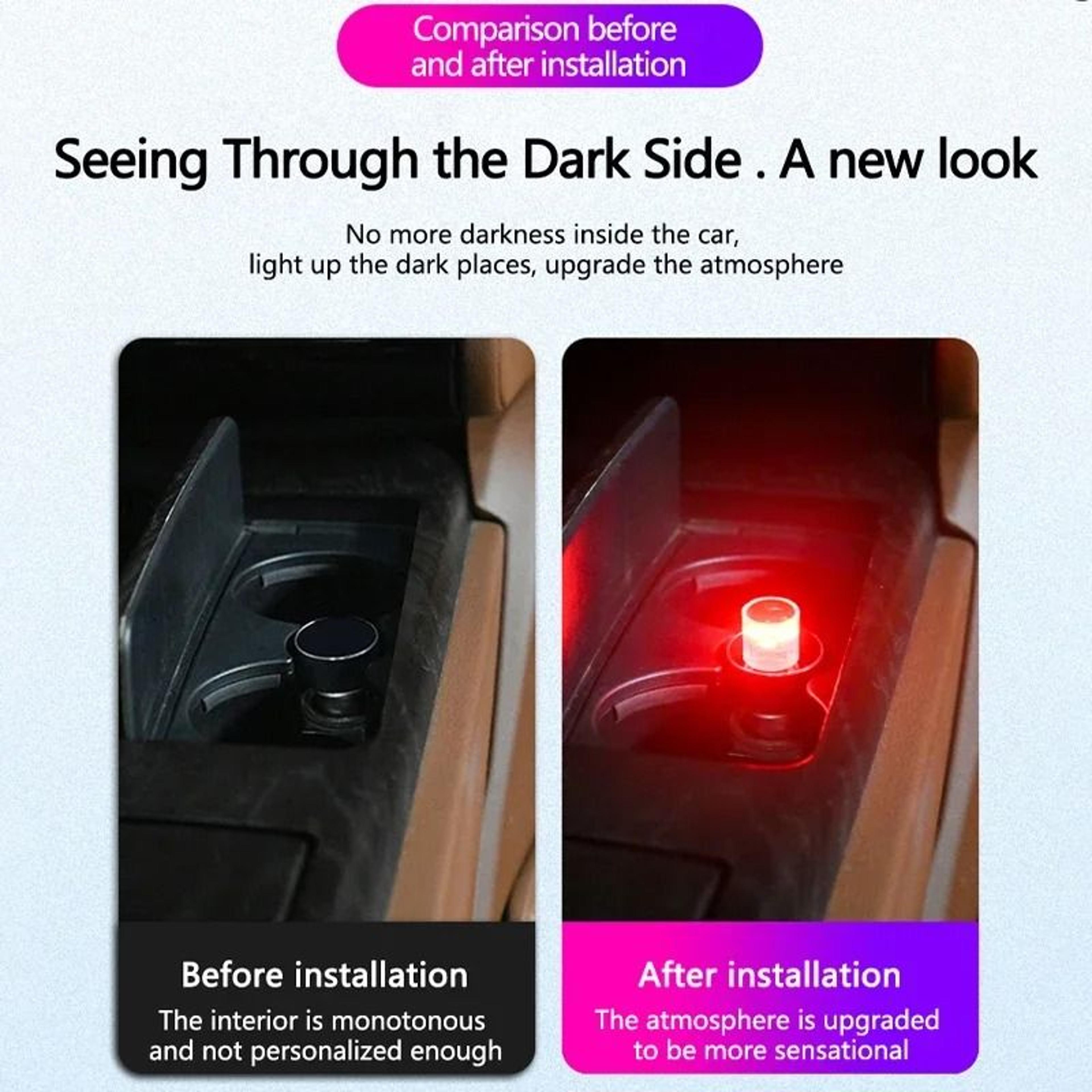 Mini USB LED Interior RGB Ambient Light For Car Bedroom  Office 5
