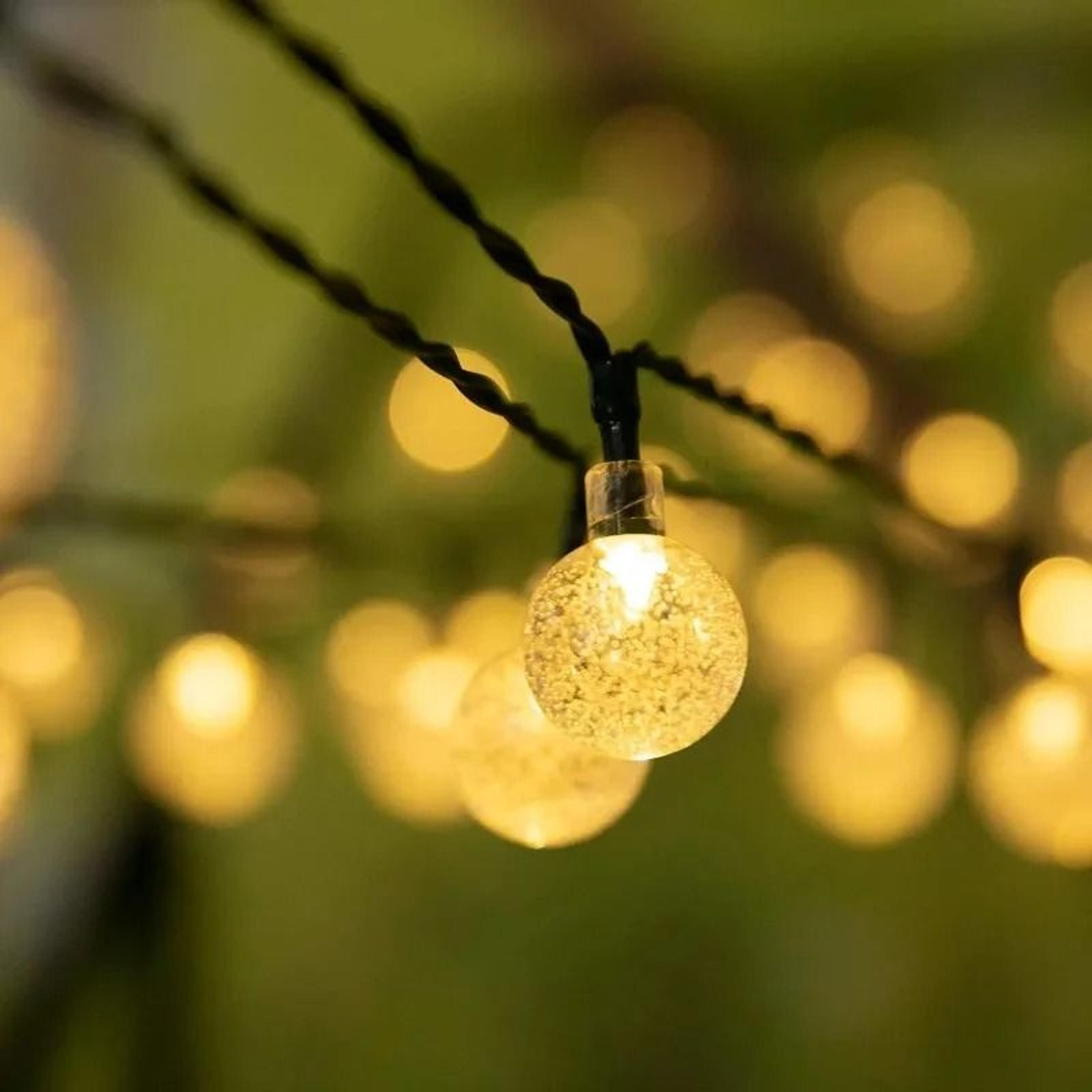 Solar Crystal Bubble Ball String Lights 200 LEDs With 8 Lighting Modes 1