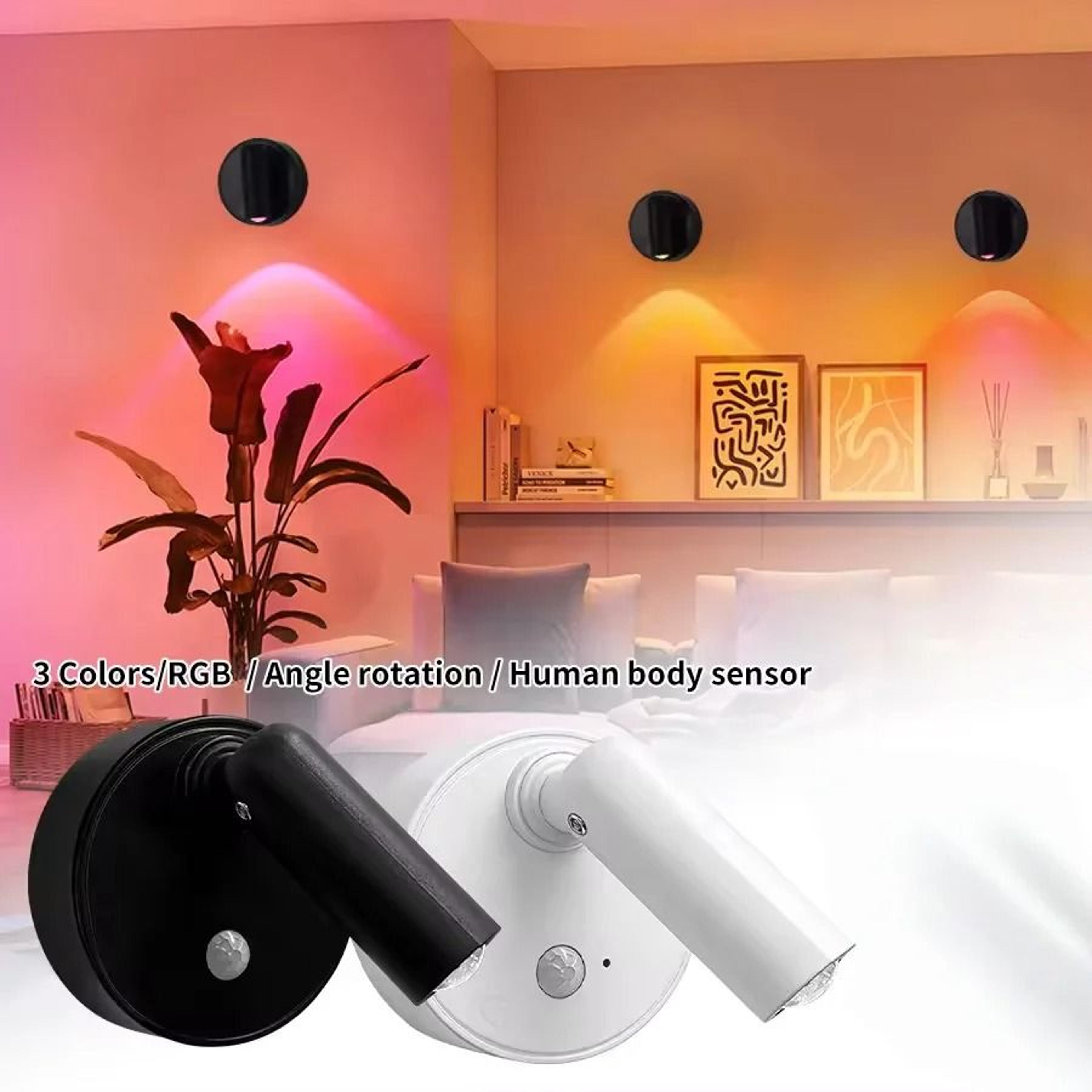 rechargeable led motion sensor spotlight with remote & cordless wall mount