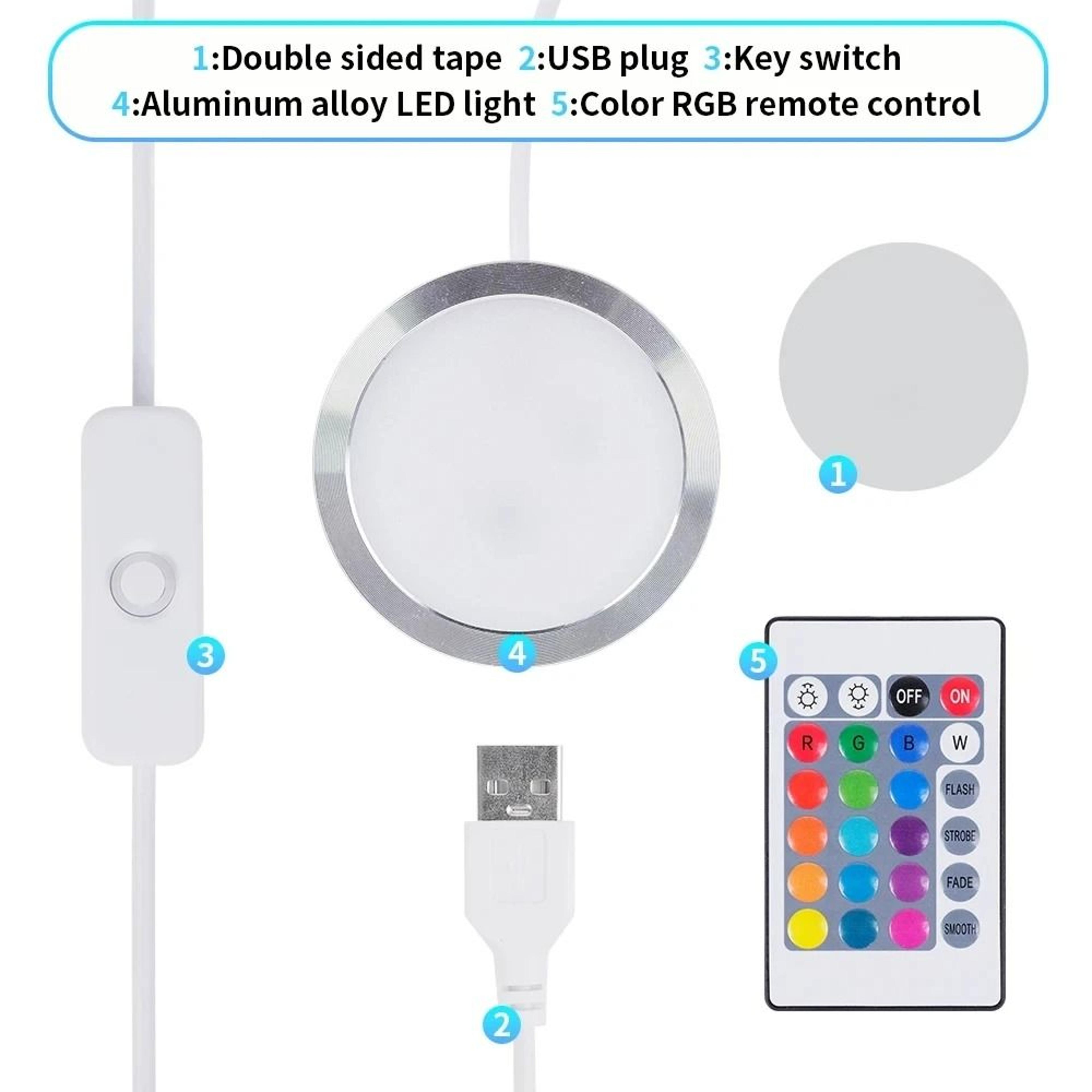 16Color RGB LED Lamp Kit For Bambu Lab 3D Prints With Remote Control 1