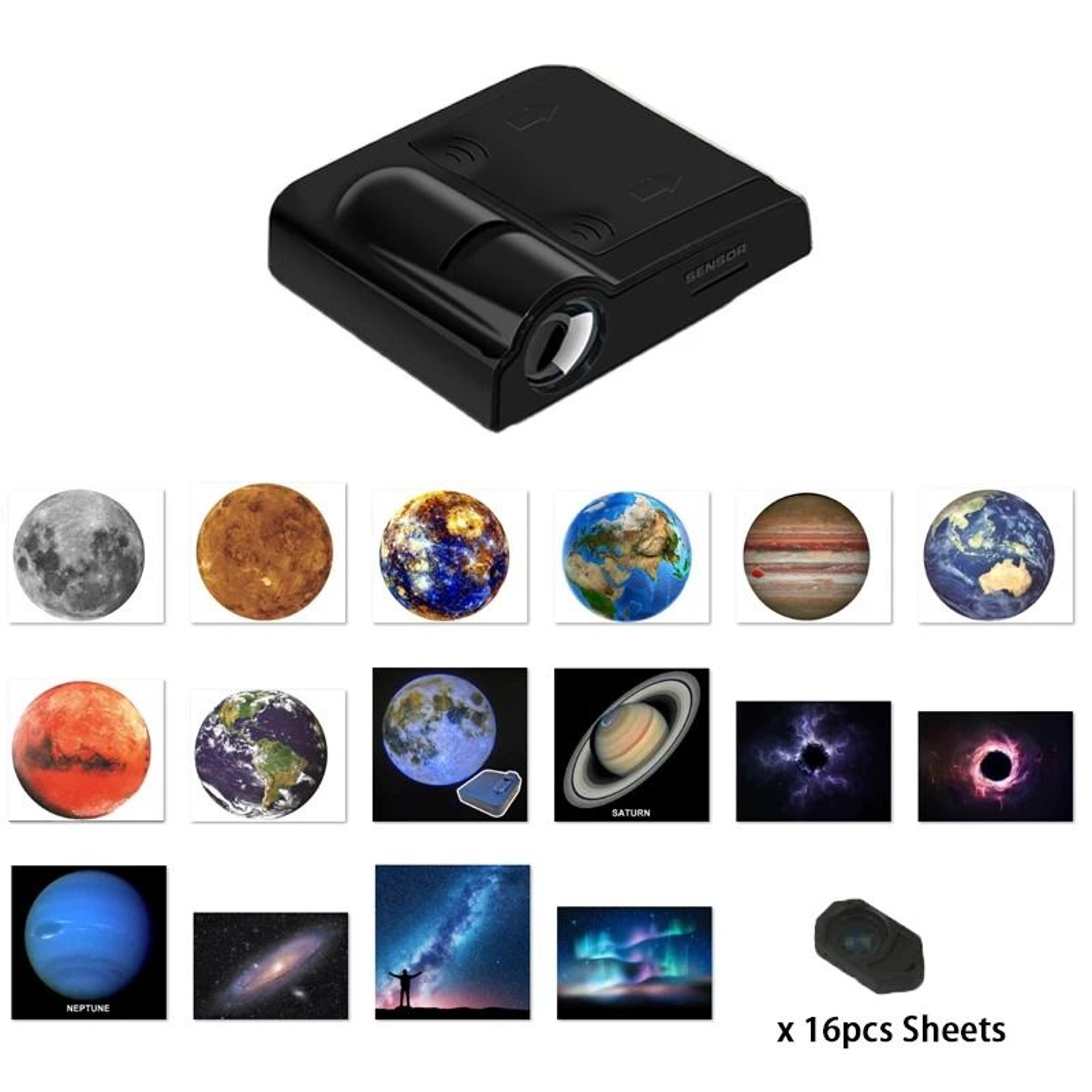 Planet  Galaxy Projection Atmosphere Night Light With Interchangeable Film Sheets 9