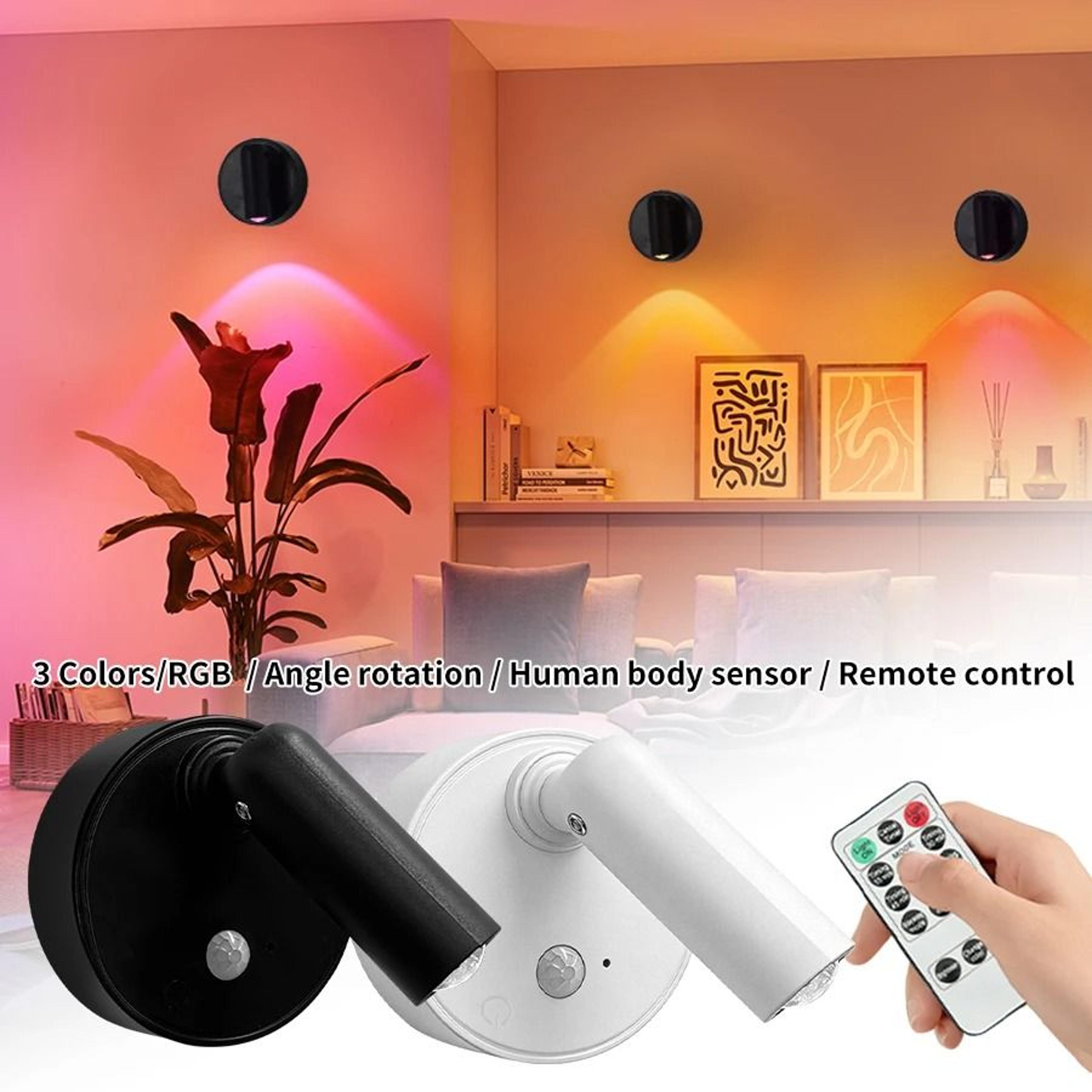 rechargeable motion sensor led wall spotlight with remote control (art & cabinet light)