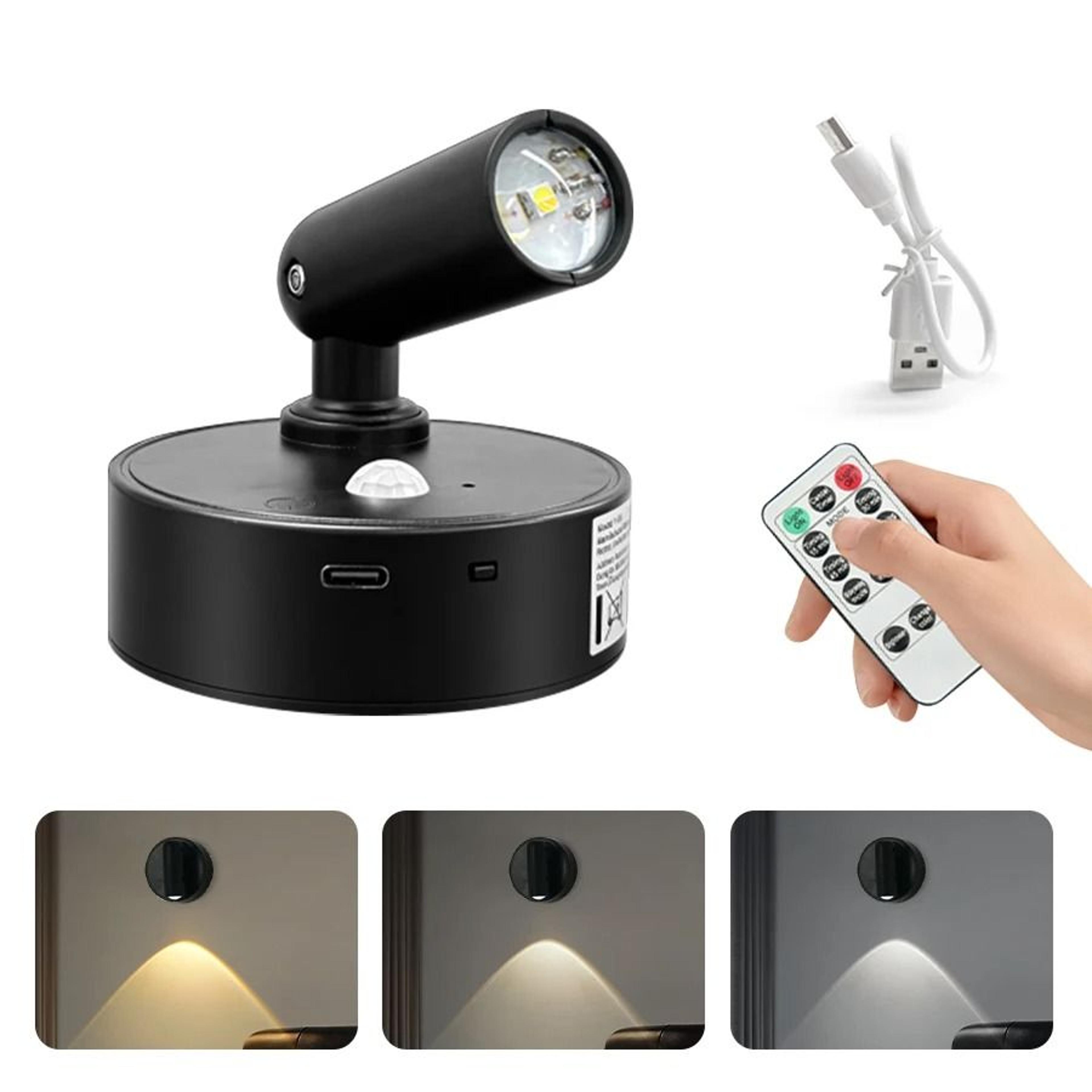 Rechargeable Motion Sensor LED Wall Spotlight With Remote Control Art  Cabinet Light 6