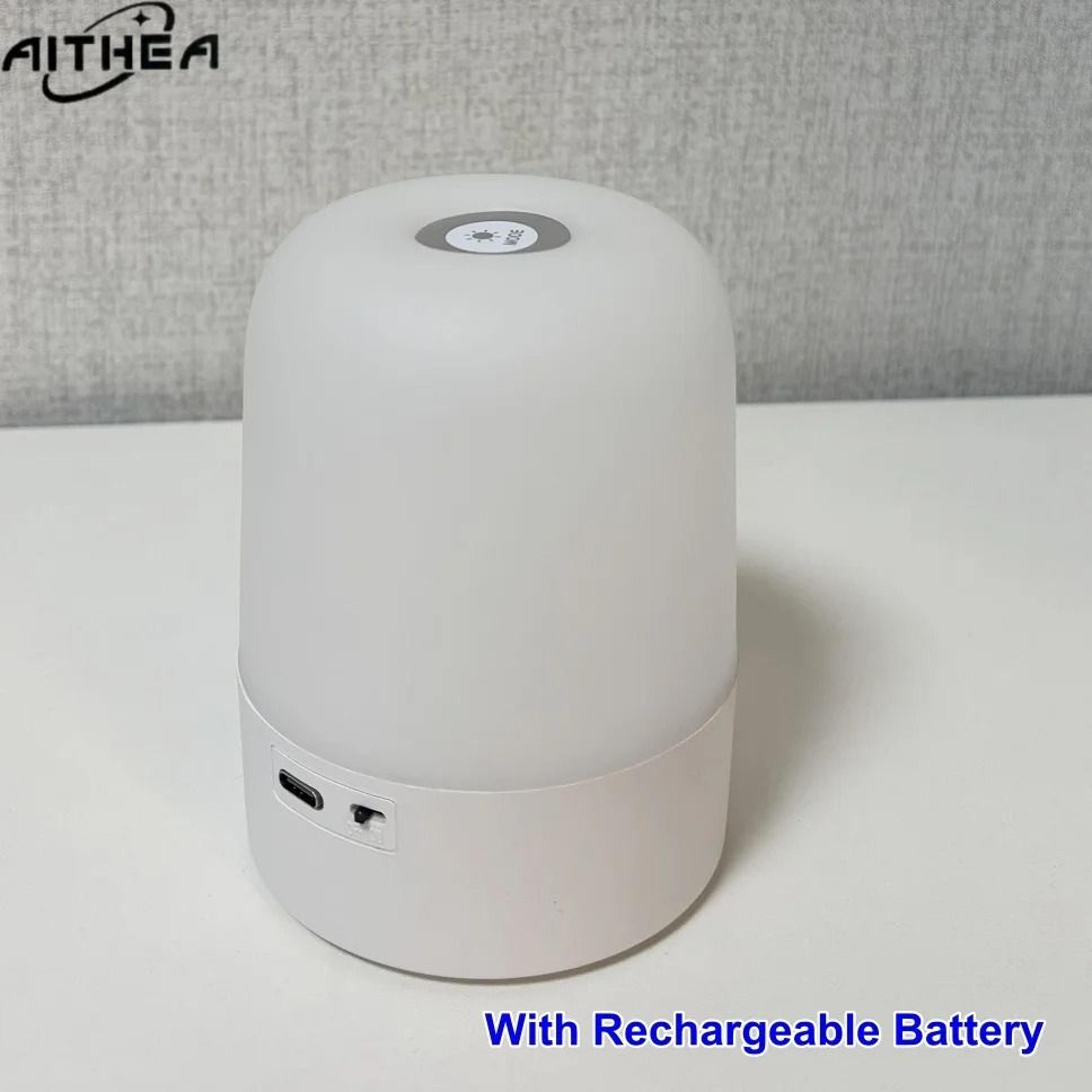 AITHEA Portable TouchControl LED Bedside Lamp 3Color Dimmable Night Light 5