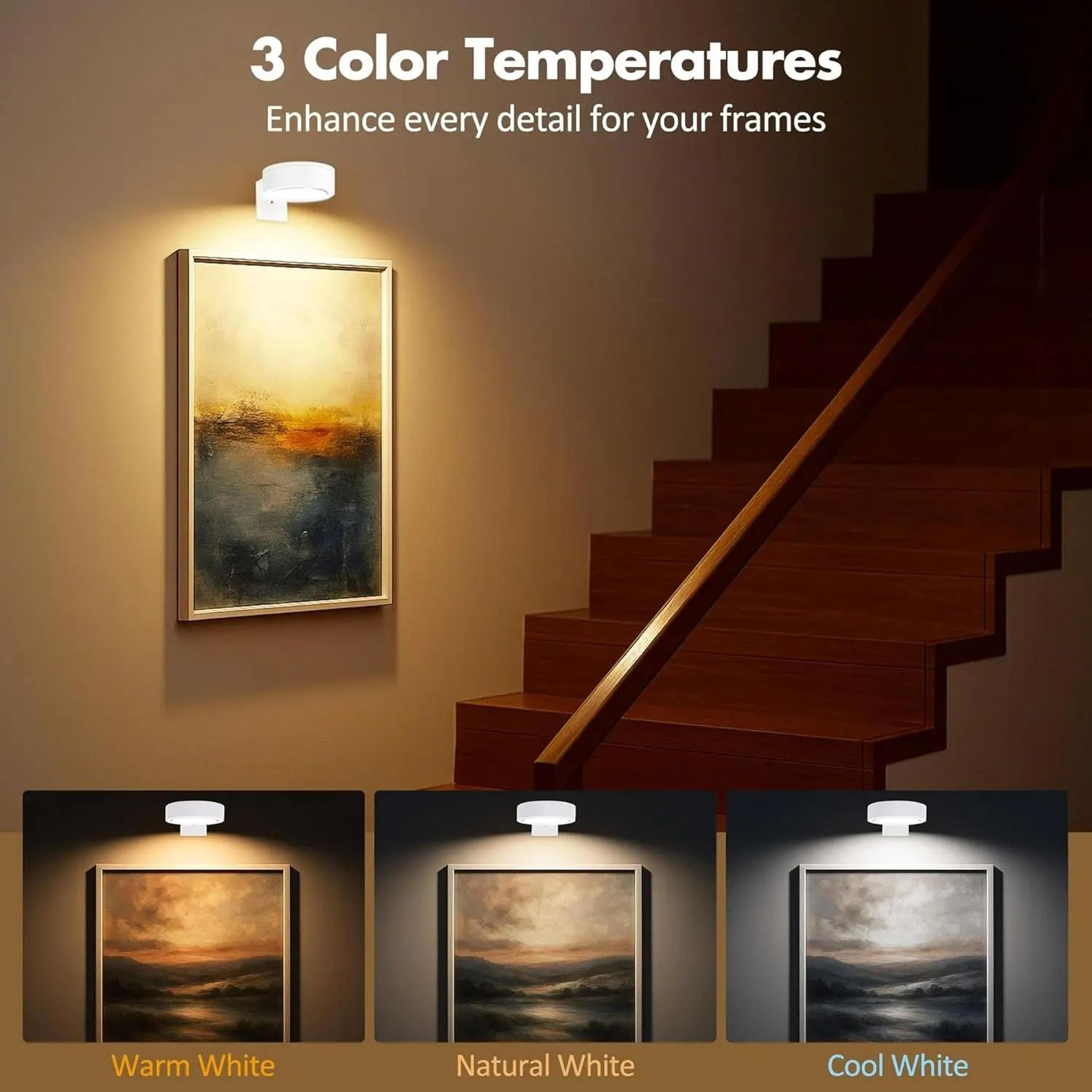 3Pack BatteryOperated Magnetic LED Picture  Art Display Lights With Remote 2