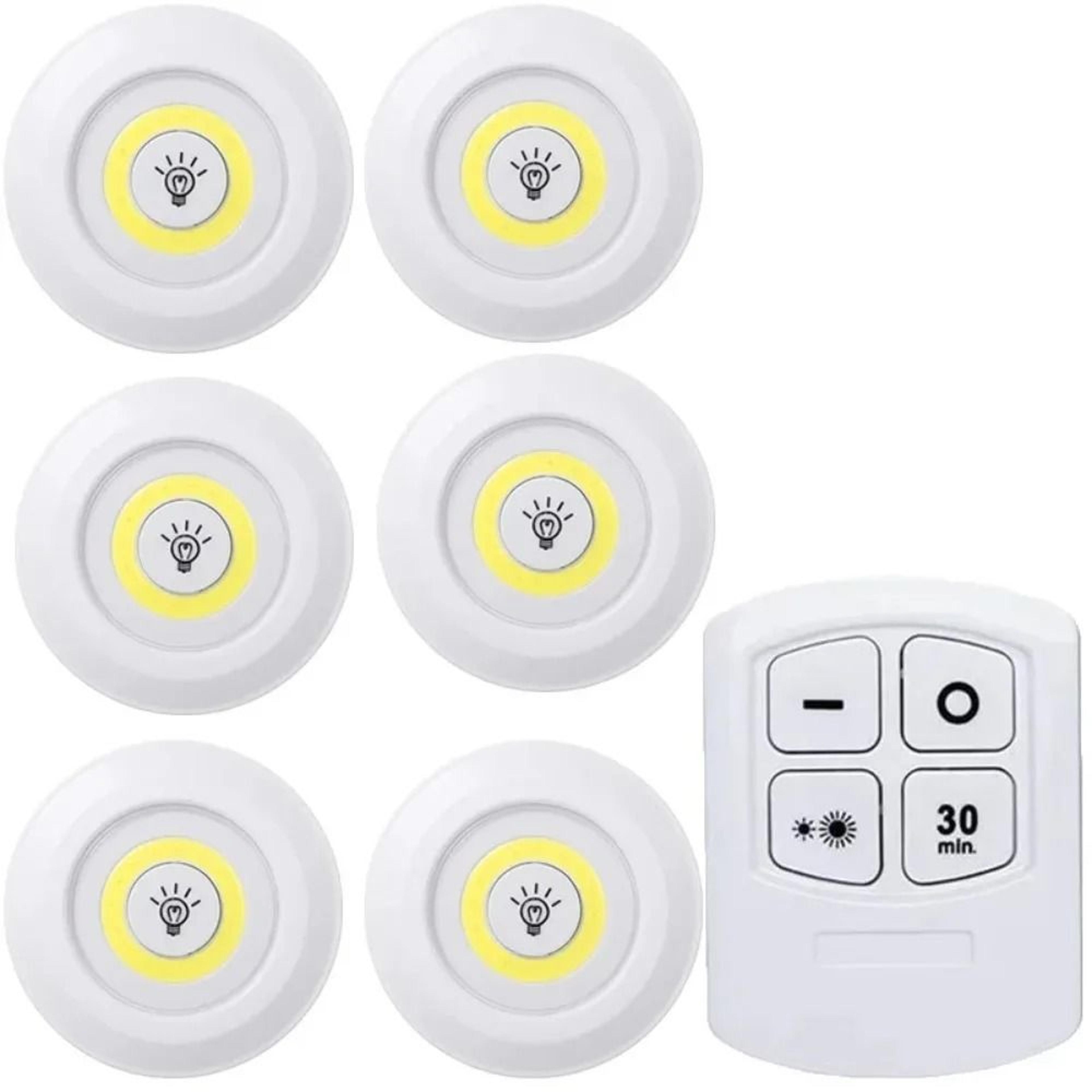 Wireless BatteryOperated LED UnderCabinet Puck Lights With Remote Control 11