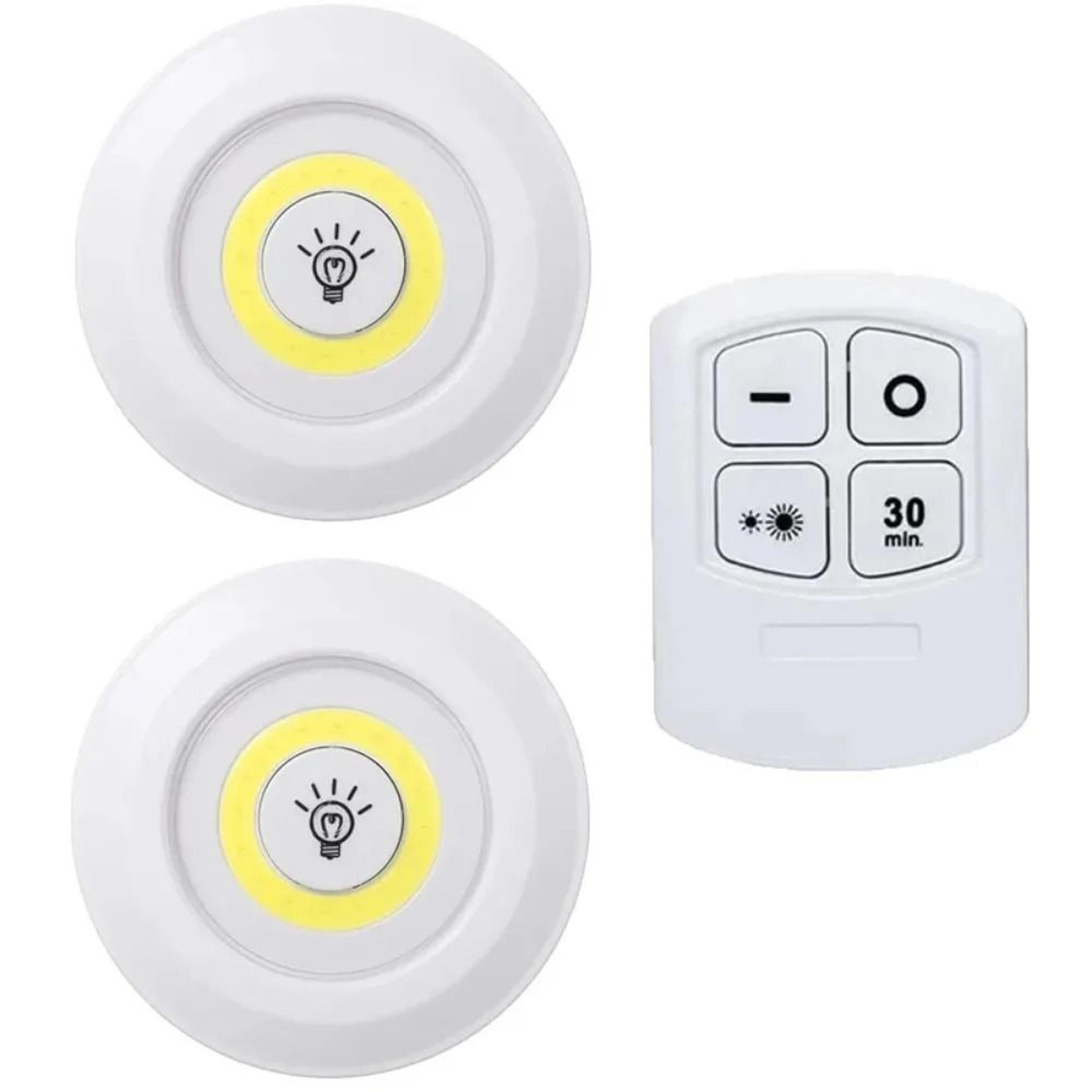 Wireless BatteryOperated LED UnderCabinet Puck Lights With Remote Control 8