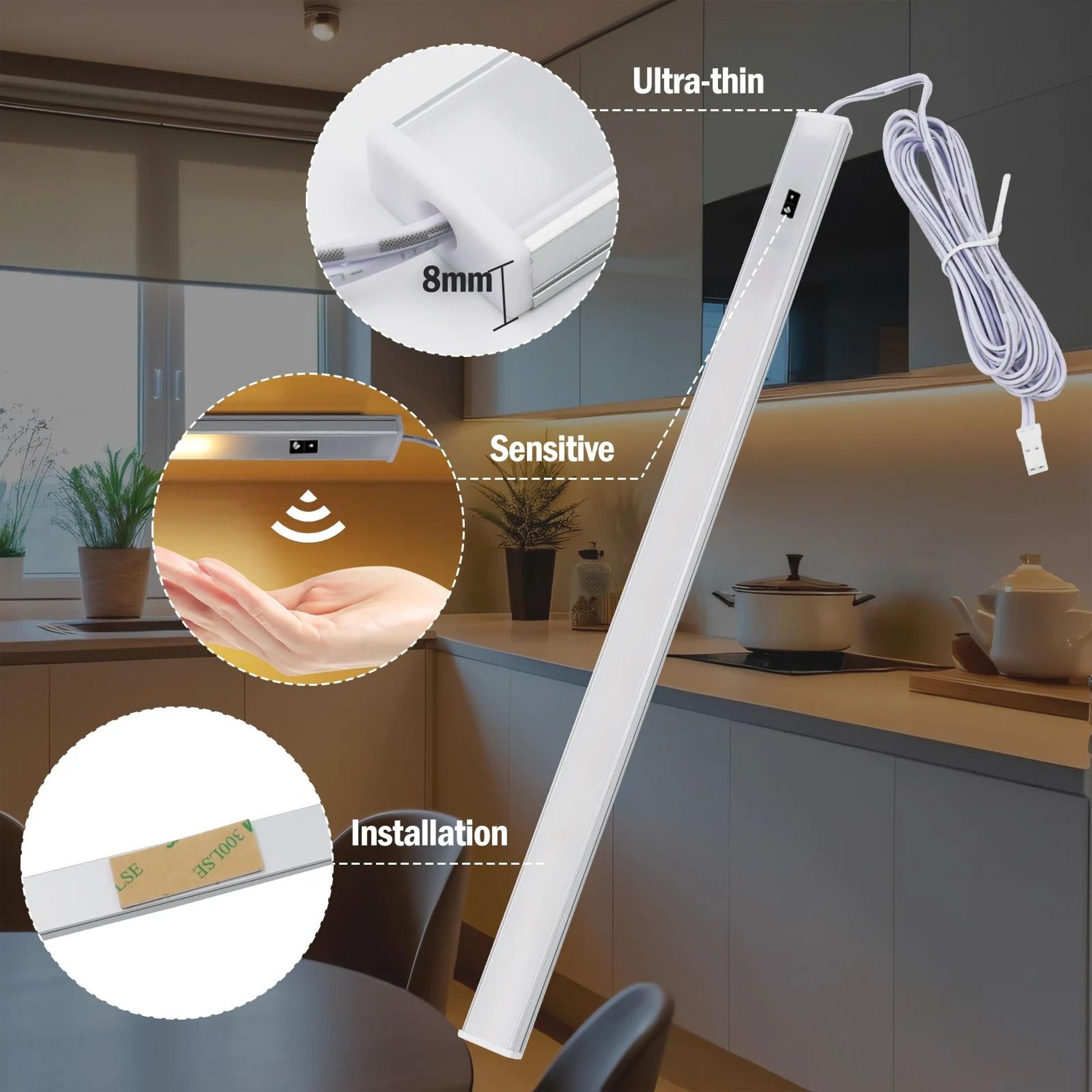 DC12V LED UnderCabinet Light Bar HandSweep  Motion Touch Dimmer Kitchen Lamp 2