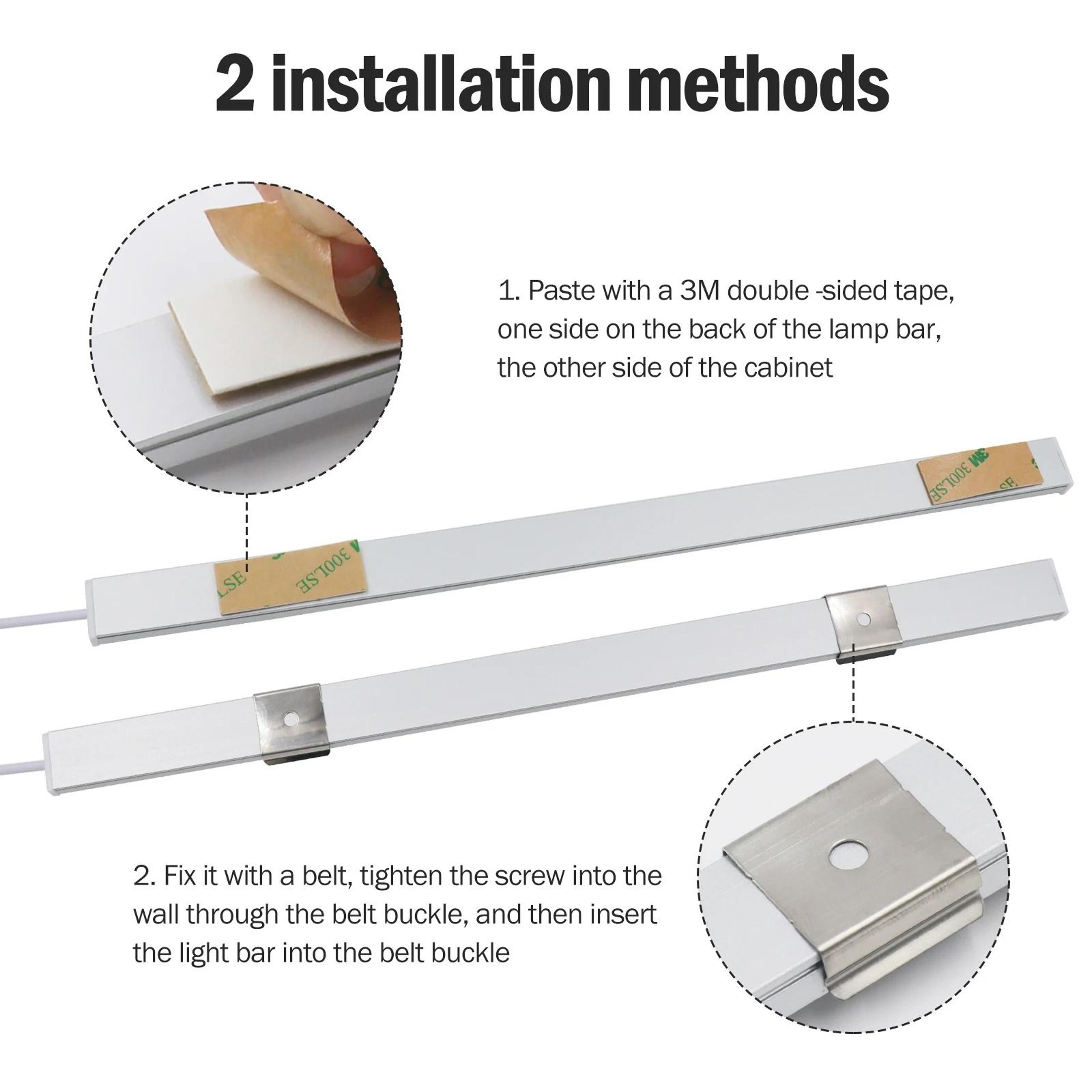 DC12V LED UnderCabinet Light Bar HandSweep  Motion Touch Dimmer Kitchen Lamp 5