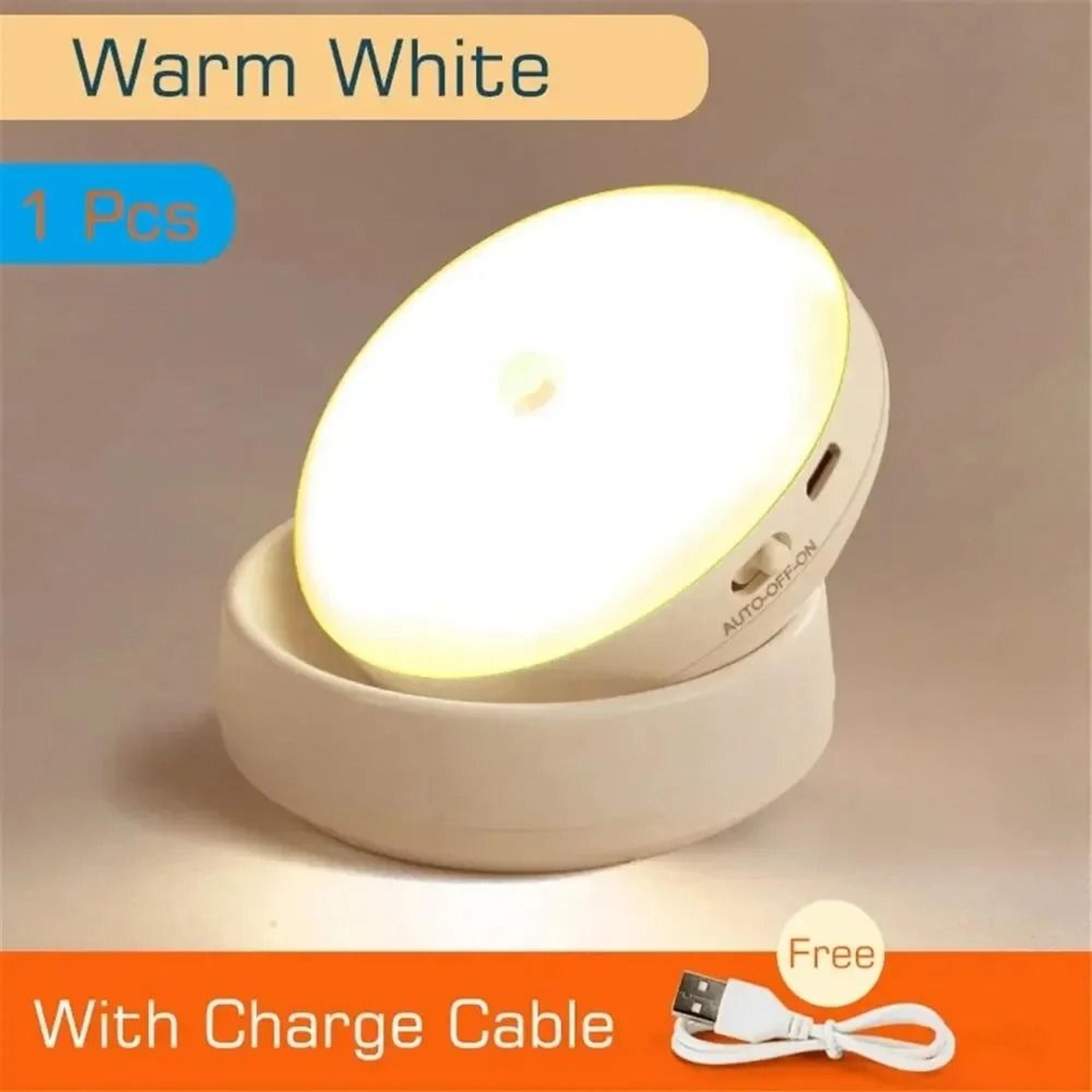 360 Rotating Magnetic LED Motion Sensor Night Light USB Rechargeable Wireless Lamp 7