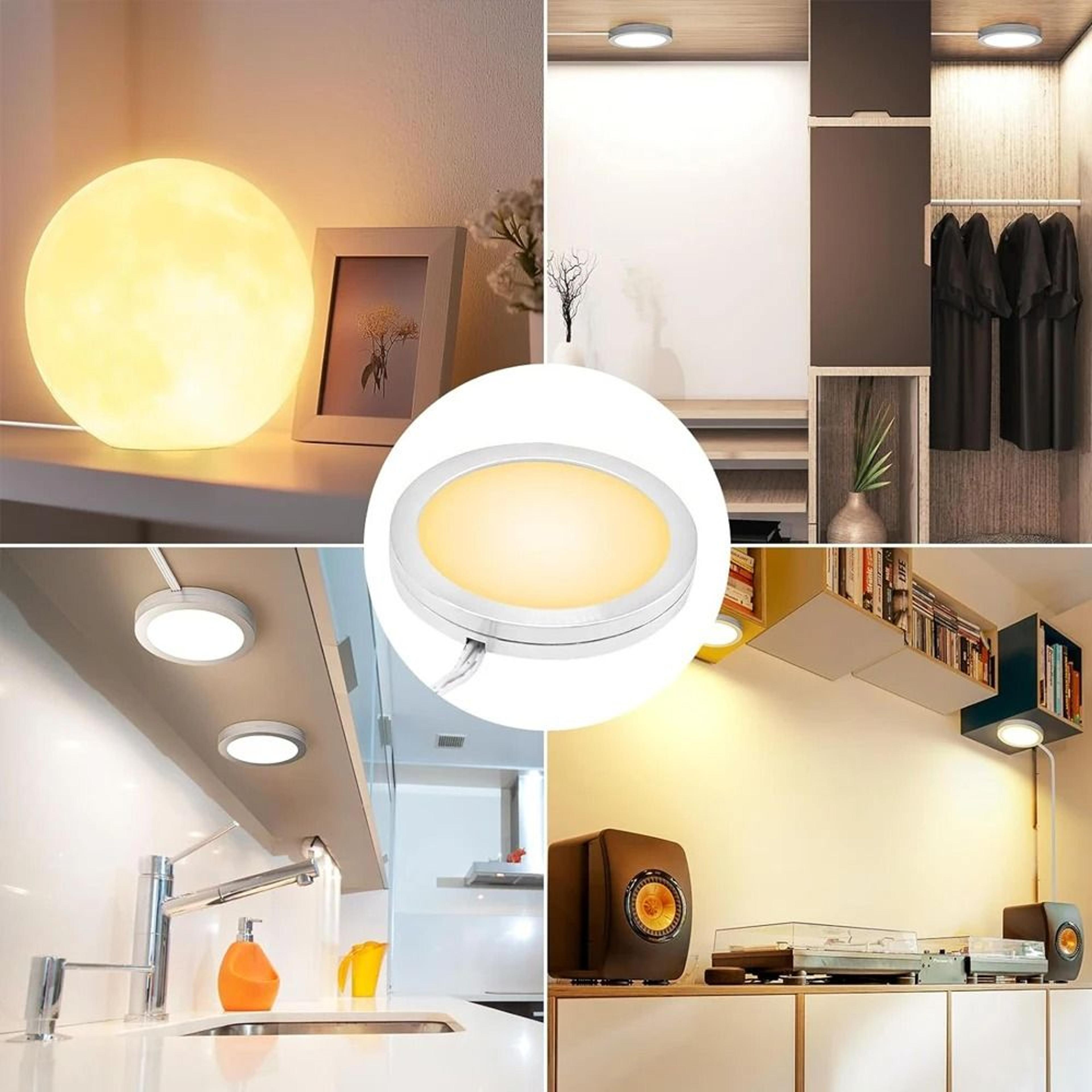 USB Round 3DPrinted House LED Cabinet  Wardrobe Light Dimmable CCT Bedroom Lamp 3